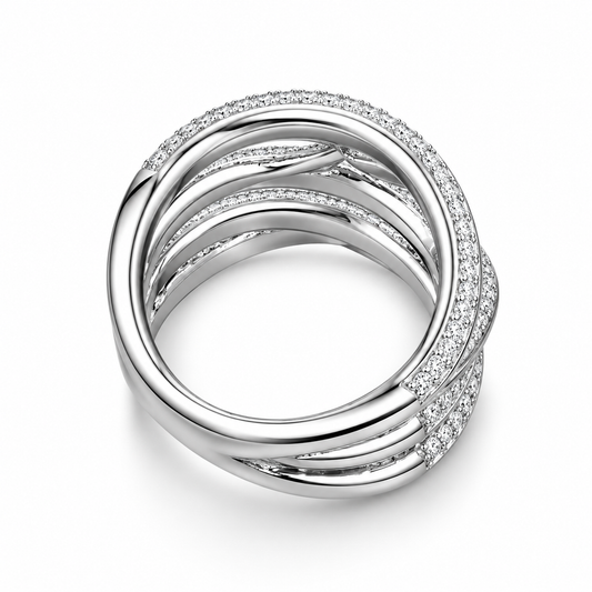 INFERNO SPIKED THORNS DIAMOND RING | VVS LAB GROWN IGI | 925 SOLID STERLING SILVER | 18k White Vermeil Gold (Copy)
