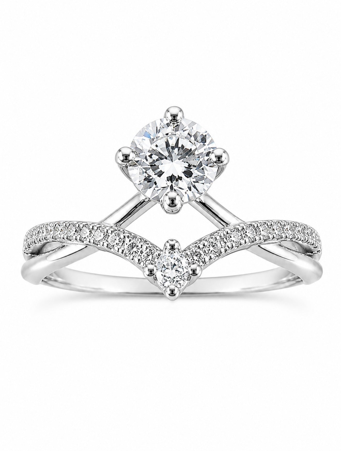 PRINCESS 1CT DIAMOND CROWN ETERNITY RING – 925 SILVER & 18K VERMEIL