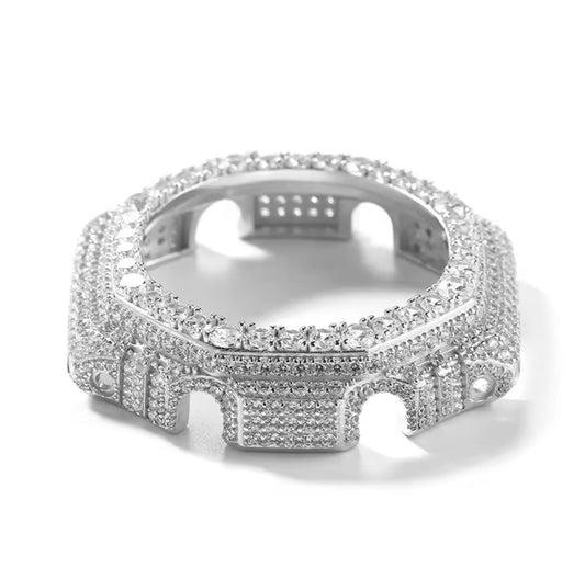 Gelati Big Pointer G-Shock Case Mod GA2100 VVS1 Lab Moissanite Diamond & 18k Vermeil White Gold