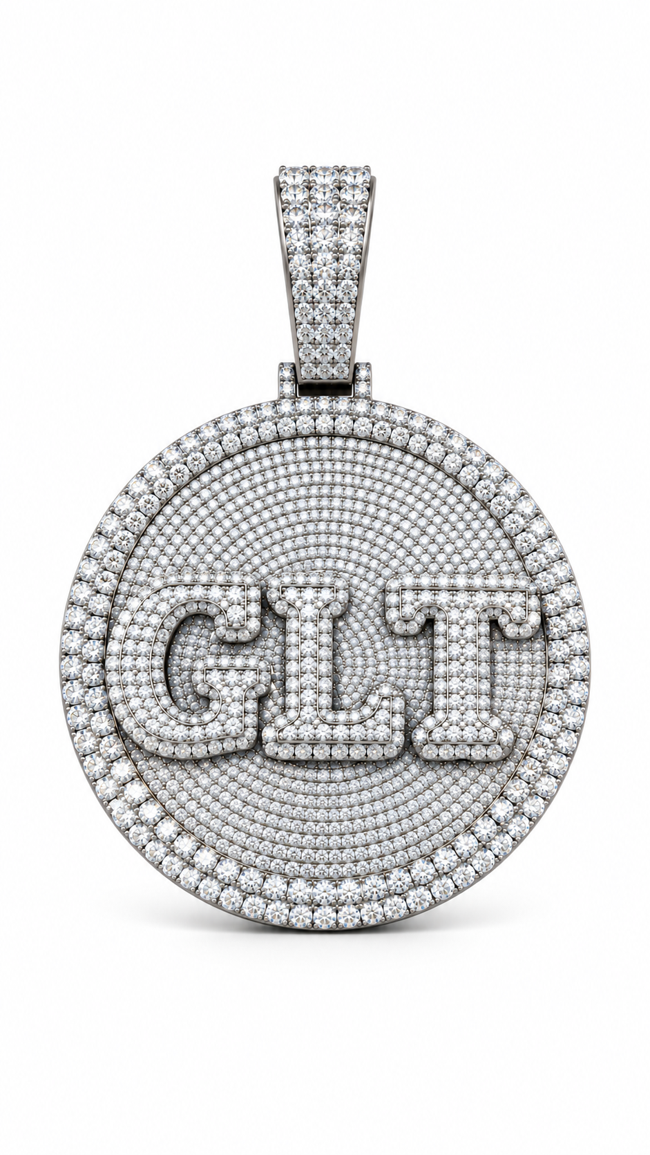 GELATI Custom Pavé Medallion Pendant | VS+ High Carbon Diamonds | 18K Vermeil Gold Inlay
