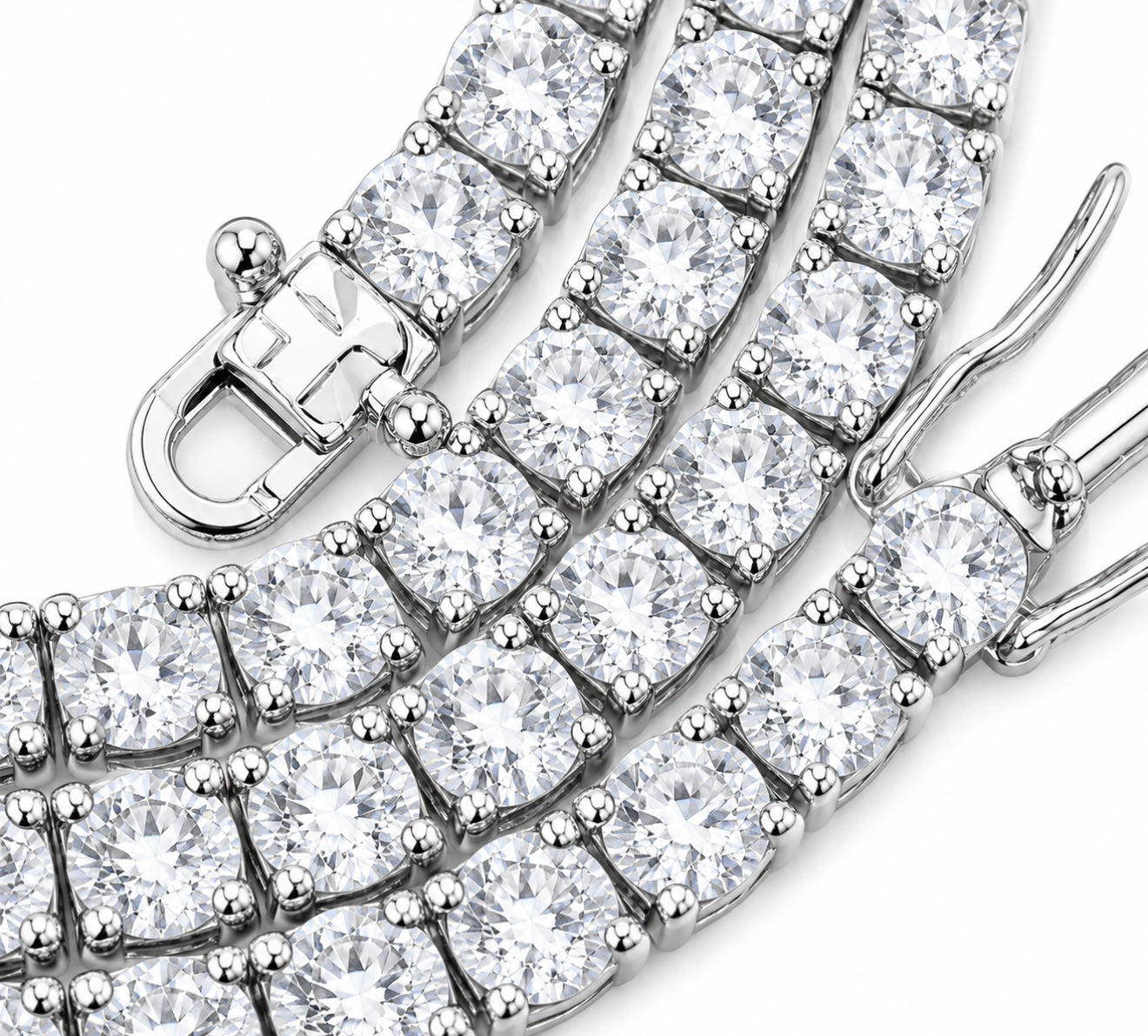 NOCTURNO|HCD Diamond TENNIS NECKLACE – STEEL & 18K VERMEIL