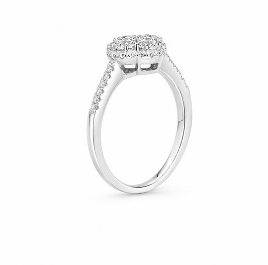 GELATI’S DIAMOND LUCKY CLOVER RING IN 925 STERLING SILVER & VVS1 MOISSANITE DIAMONDS