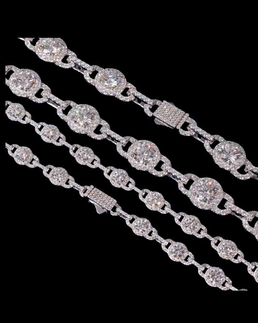 Gelati's Halo Beads VVS1 Diamond Bracelet in Solid 925 Sterling Silver & 18k Vermeil Inlay