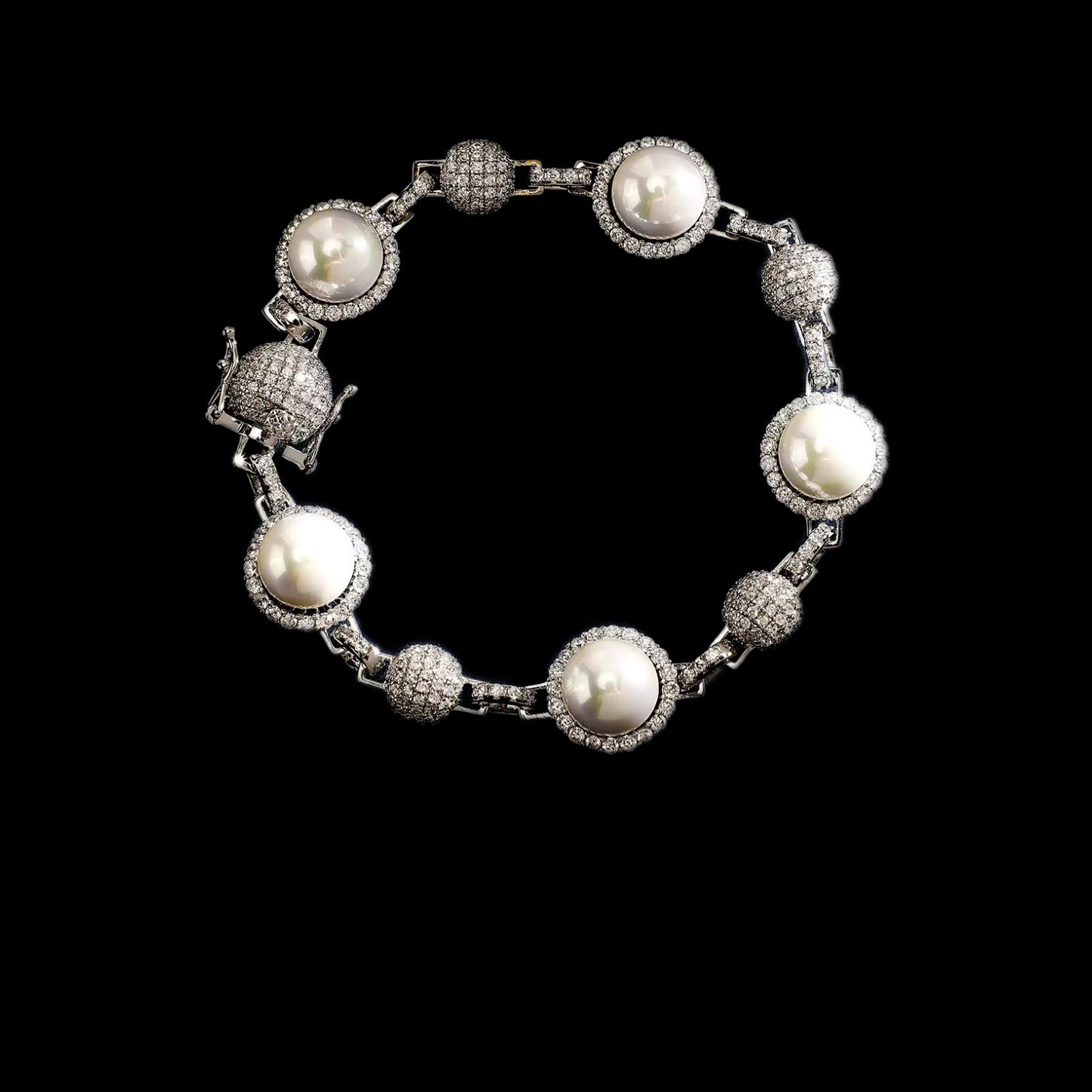 Gelati's Diamond Pearl - Lock Beads Chain Bracelet