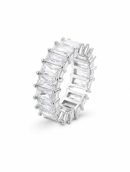 GELATI’S BAGUETTE RESIZABLE HCD Diamond RING IN SOLID TITANIUM & 18K VERMEIL GOLD INSERTS