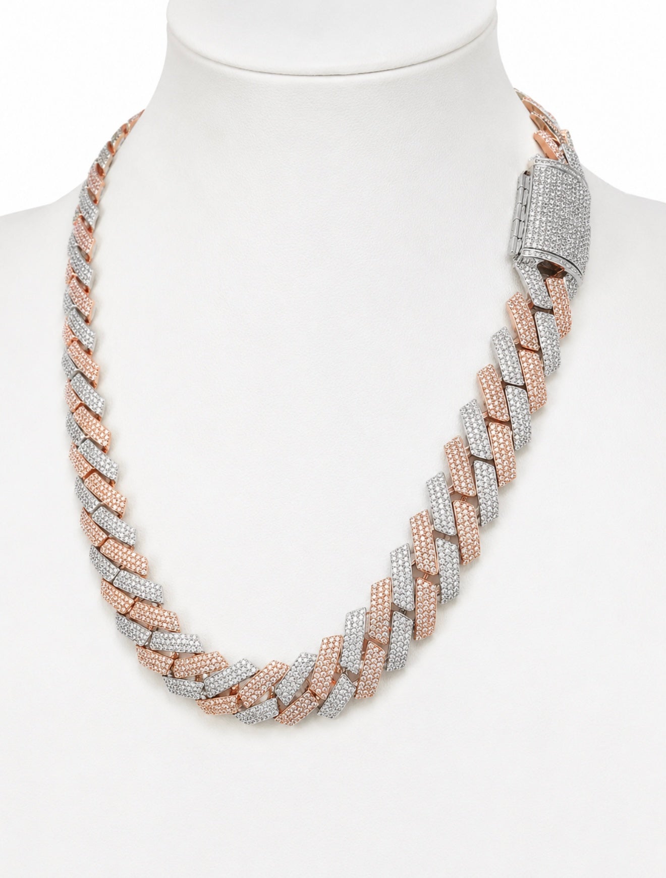 COLOSSUS TWO TONE CUBAN NECKLACE – HCD Diamonds, STEEL & 18K VERMEIL