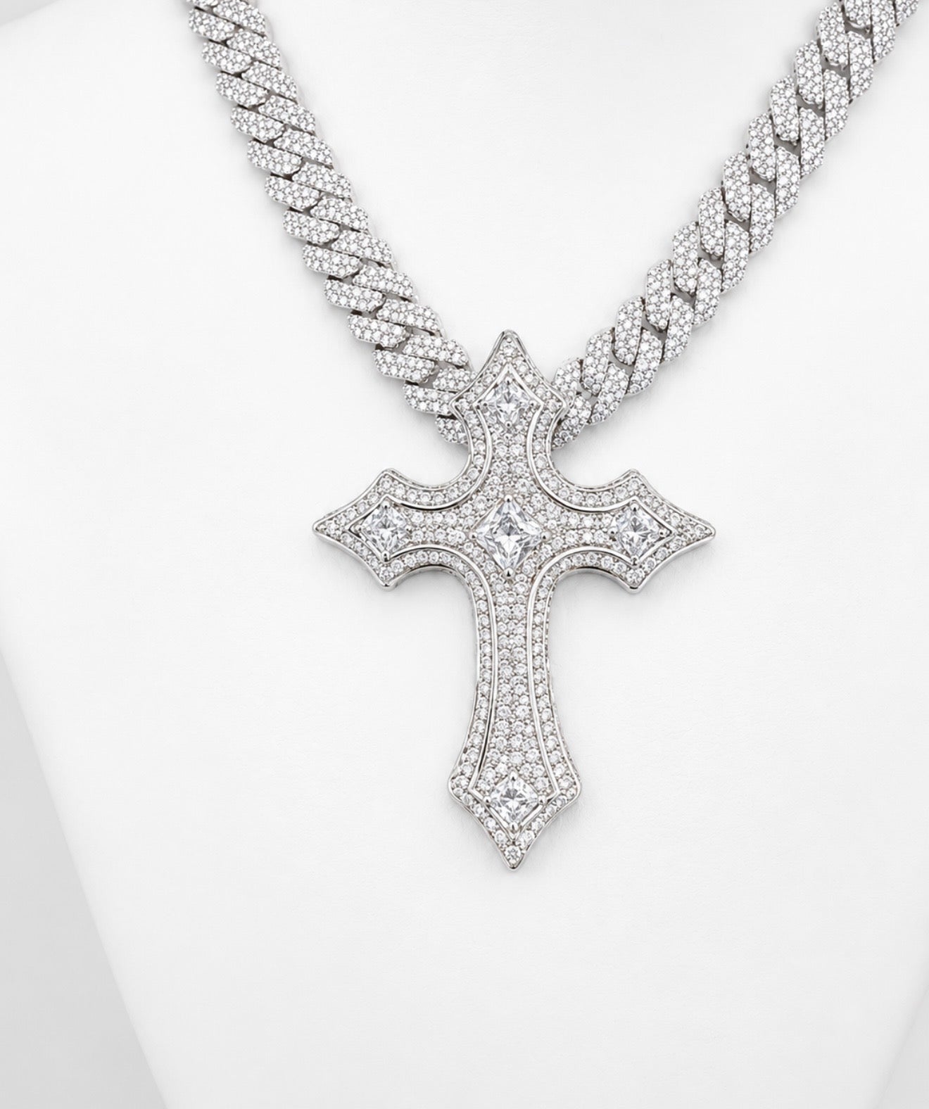 INFERNO CRUCIFIX PENDANT – HCD Diamonds, STEEL & 14K VERMEIL