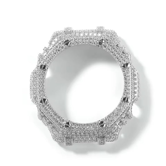 Gelati Big Pointer G-Shock Case Mod GA2100 VVS1 Lab Moissanite Diamond & 18k Vermeil White Gold