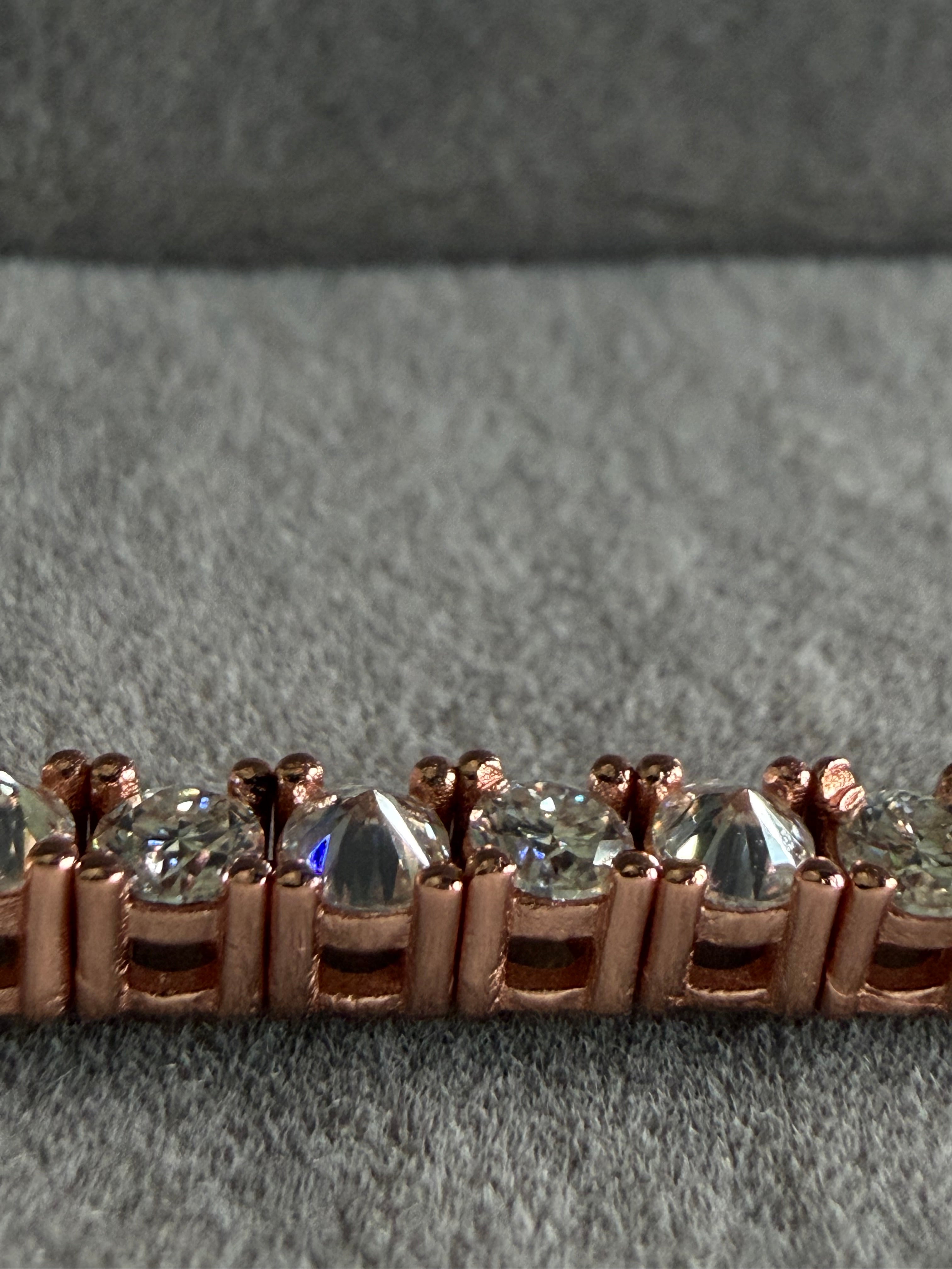 "La Punizione" Spiked Diamonds™ FL–IF D/F Lab Moissanite Tennis Bracelet – 18K Vermeil Gold & 925 Sterling Silver