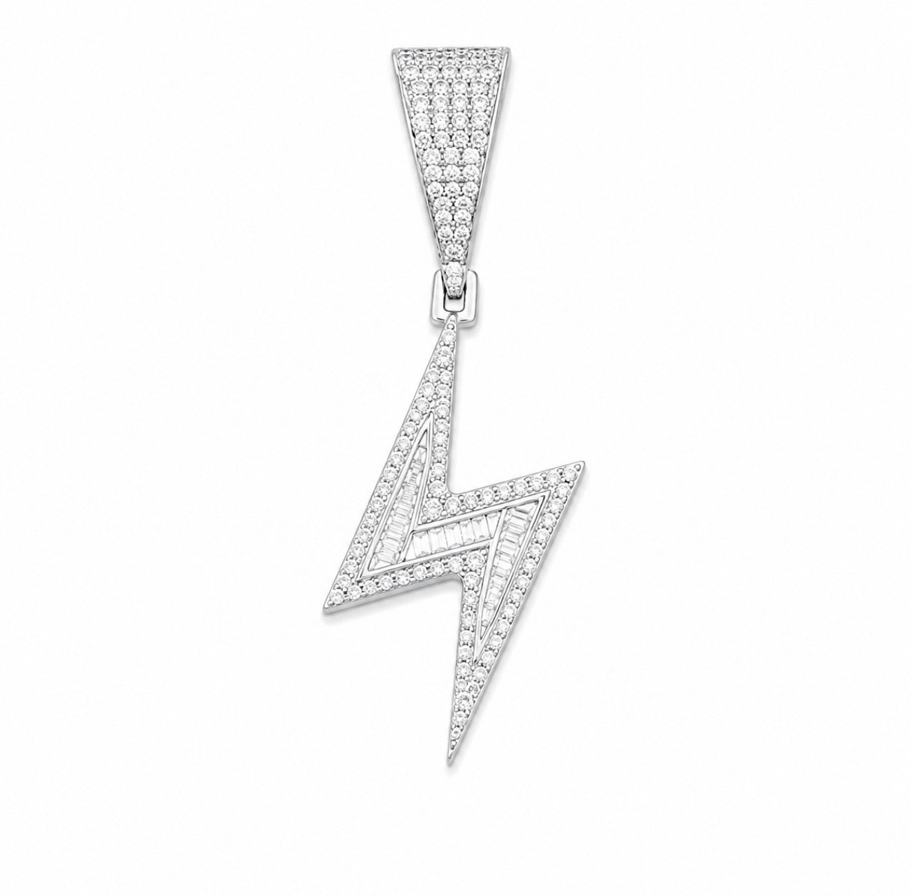 GELATI’S THUNDERBOLT BAGUETTE DIAMOND PENDANT WITH 18K VERMEIL INSERTS
