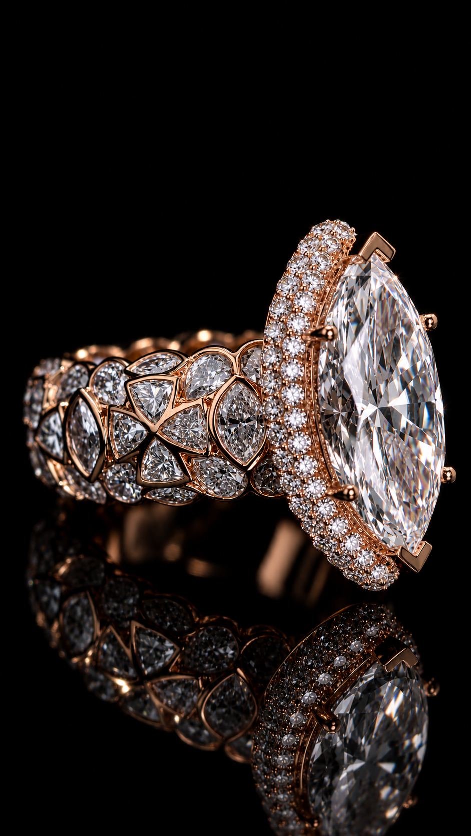 GELATI REDEMPTION RING | FL-IF MOISSANITE | VVS1 LAB-GROWN DIAMOND | 925 STERLING SILVER | 18K VERMEIL GOLD
