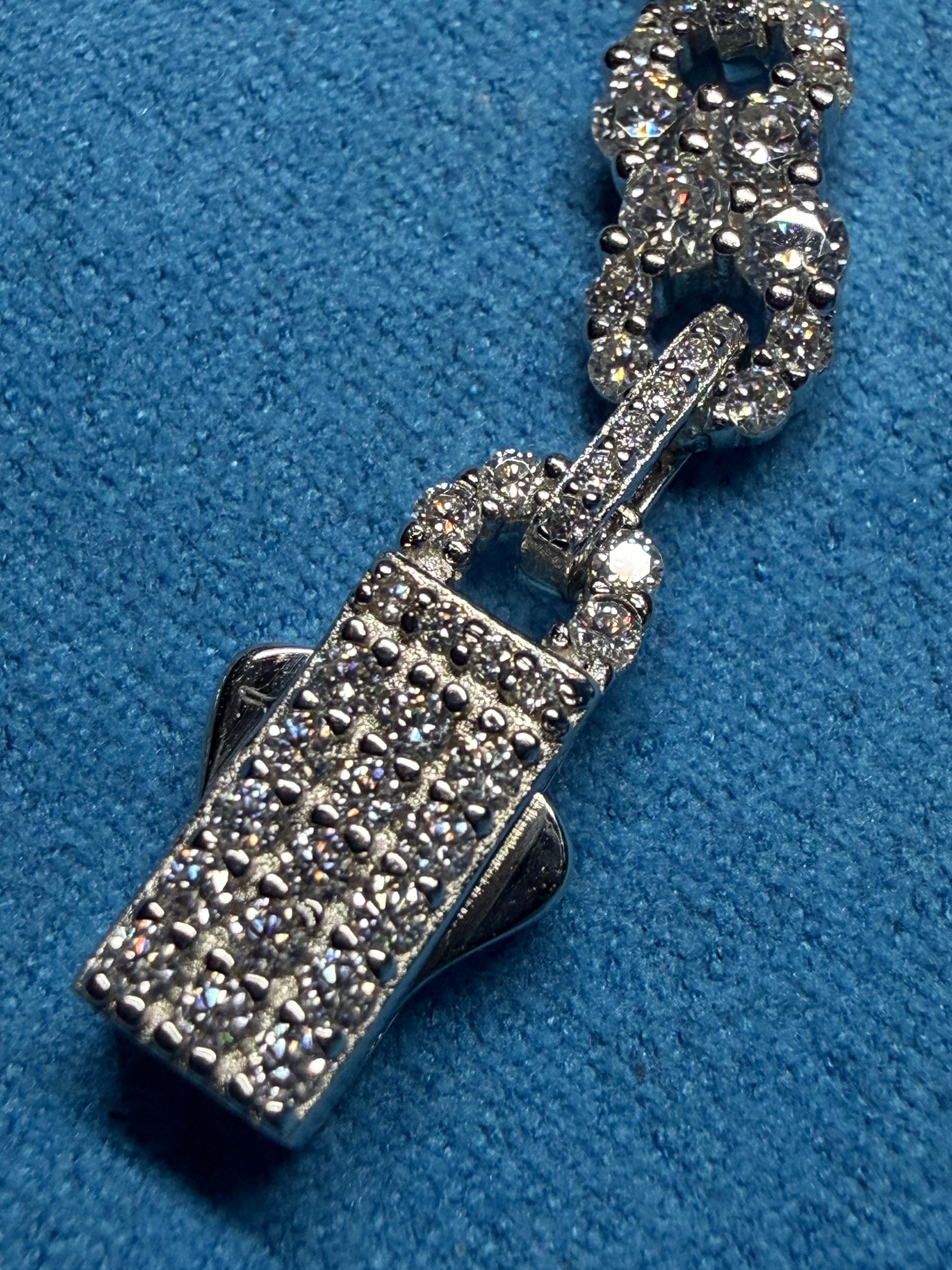 Gelati's Bussdown Infinity Link Diamond Bracelet In FL-IF Lab Moissanite GRA & 925 Sterling Silver & 18K Vermeil Gold