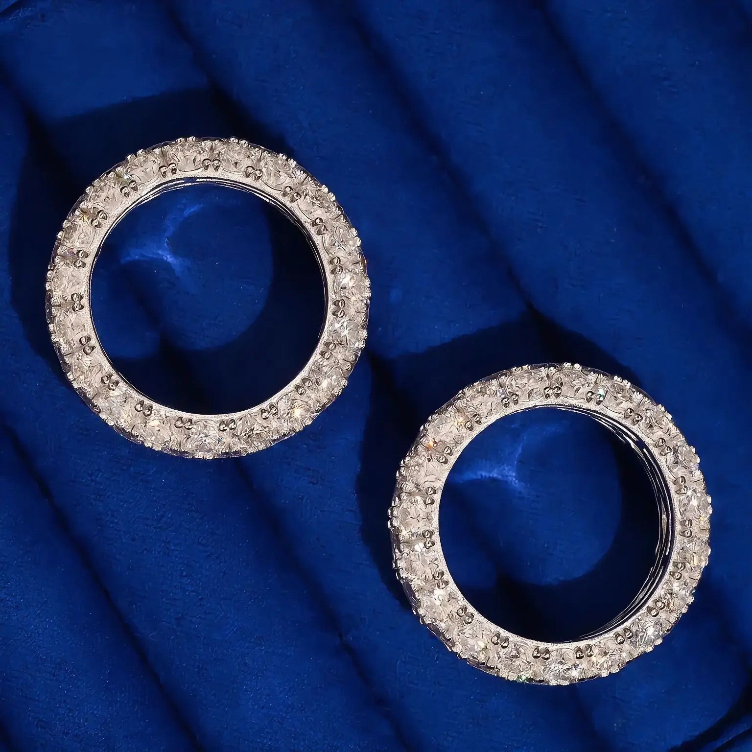 GELATI GALAXY SET BESPOKE DIAMOND ETERNITY BAND | 8MM | FL-IF D-Color Lab Moissanite | 925 Sterling Silver | 18K Vermeil Gold