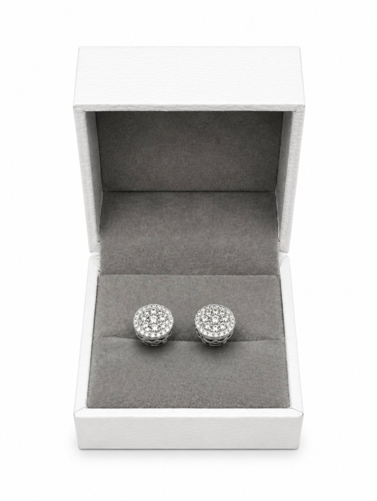 GELATI’S BESPOKE BUSSDOWN 4CTW FL-IF LAB MOISSANITE DIAMOND EARRINGS - IN SOLID 925 STERLING SILVER & 14K VERMEIL GOLD