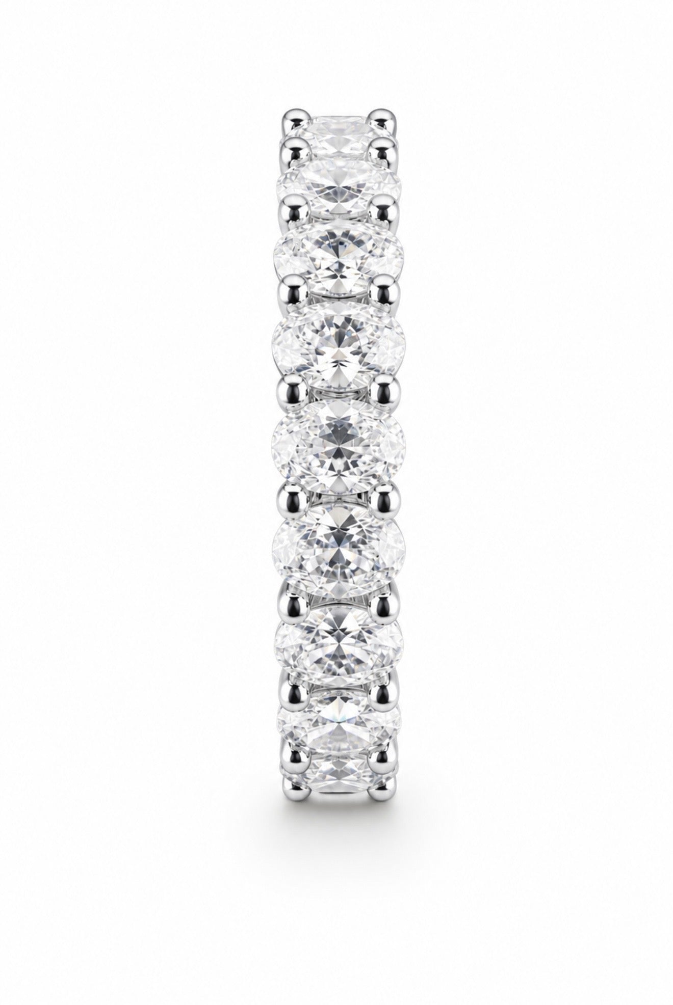 SOTTOZERO OVAL ETERNITY RING – DVVS1/CB MOISSANITE, 925 SILVER & 18K VERMEIL