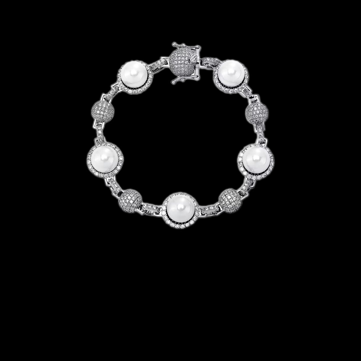 Gelati's Diamond Pearl - Lock Beads Chain Bracelet