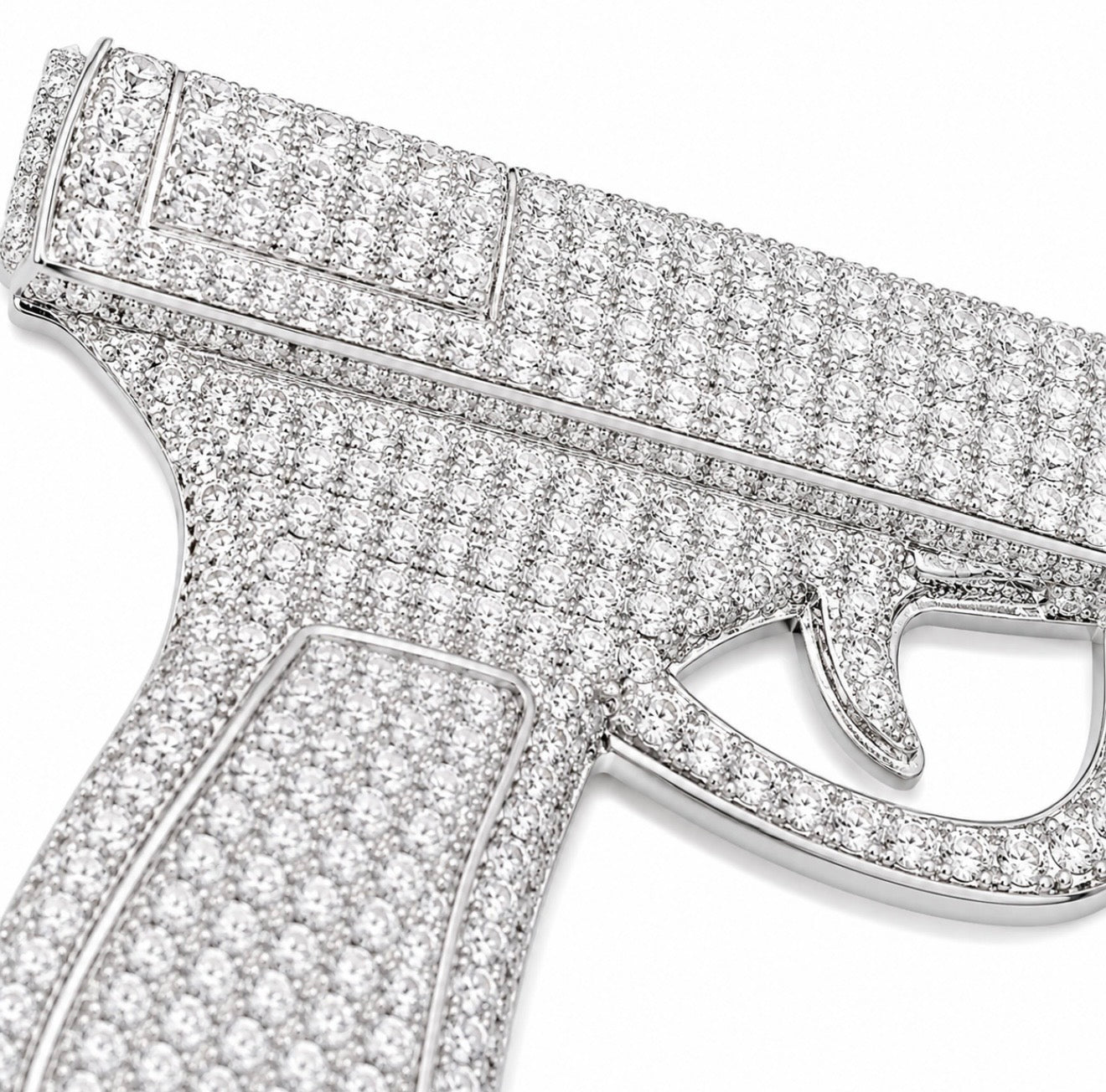 GELATI’S BESPOKE “SHOTTA” VVS1 MOISSANITE PENDANT IN 925 STERLING SILVER & 18K VERMEIL GOLD