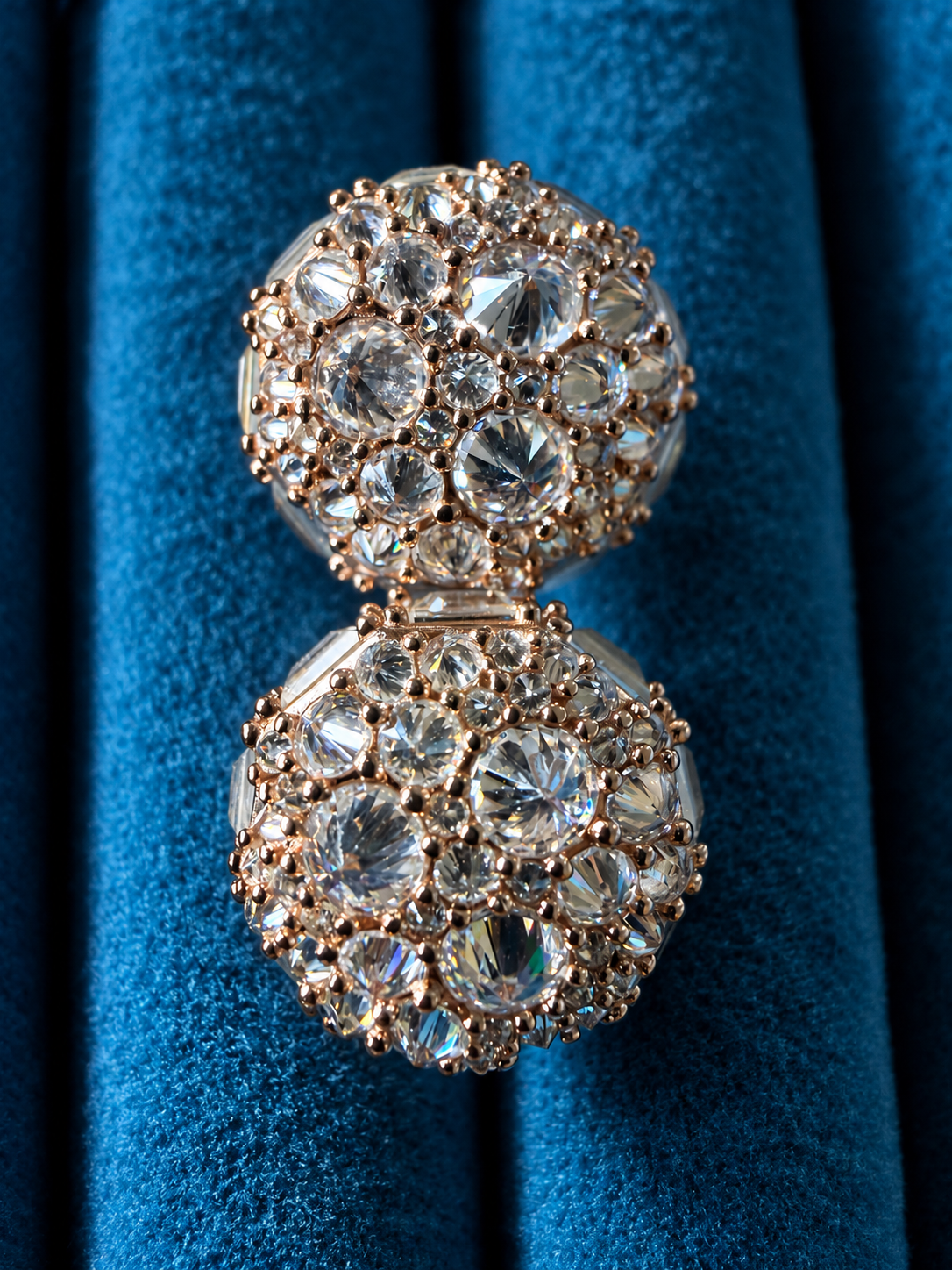 GELATI LIMITED | V2 BAGUETTE SPIKED DIAMONDS METEORIC EARRINGS |FL-IF LAB MOISSANITE | 925 Silver | 18K Vermeil
