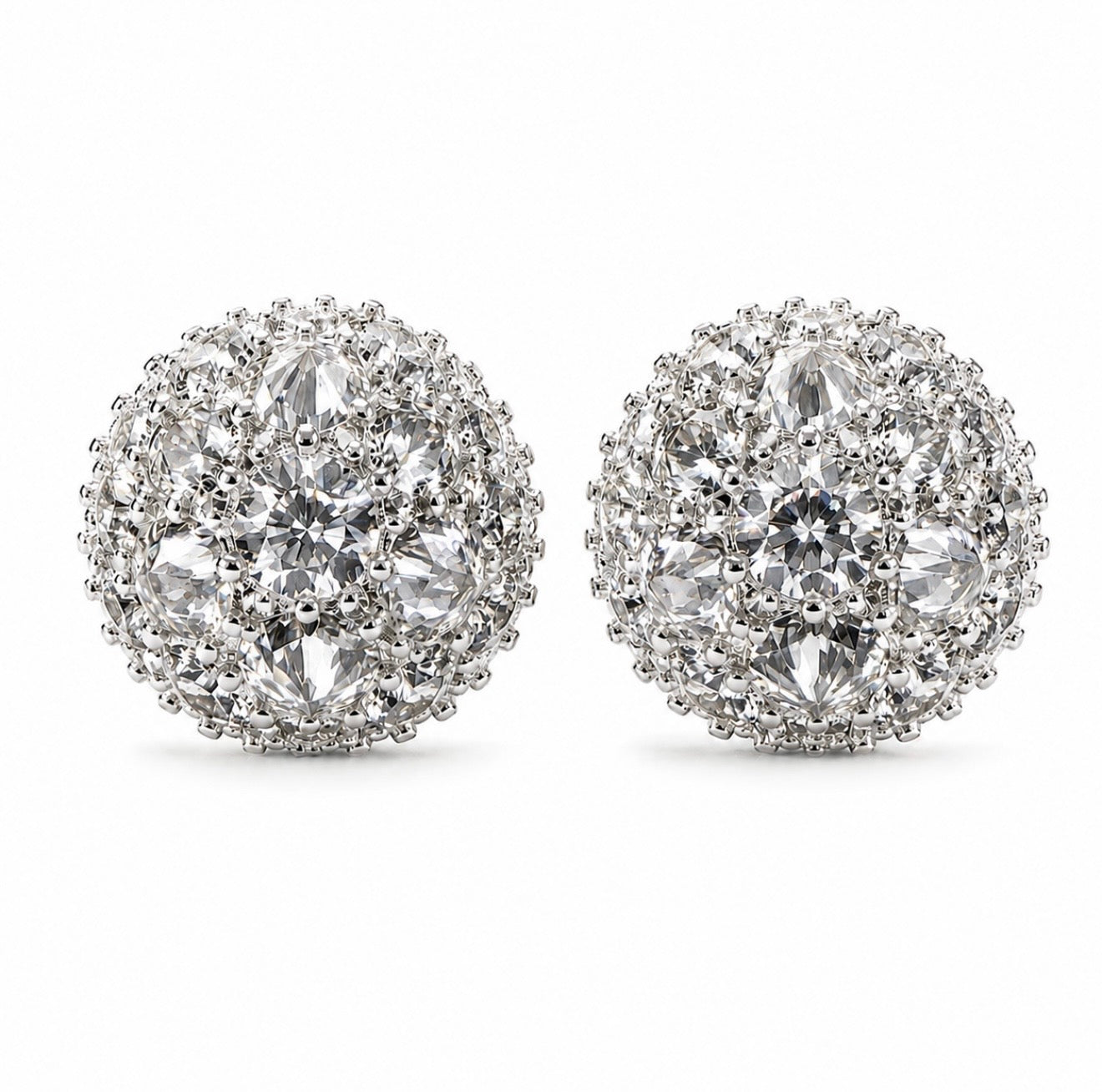 GELATI LIMITED | SPIKED DIAMONDS METEORIC EARRINGS - FL-IF LAB MOISSANITE DIAMONDS - 925