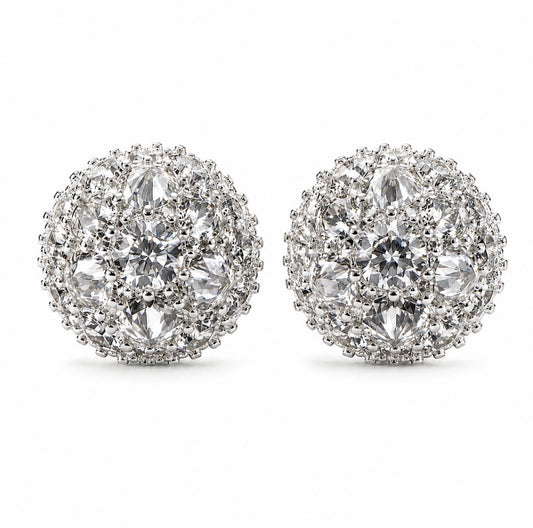 GELATI LIMITED | SPIKED DIAMONDS METEORIC EARRINGS - FL-IF LAB MOISSANITE DIAMONDS - 925