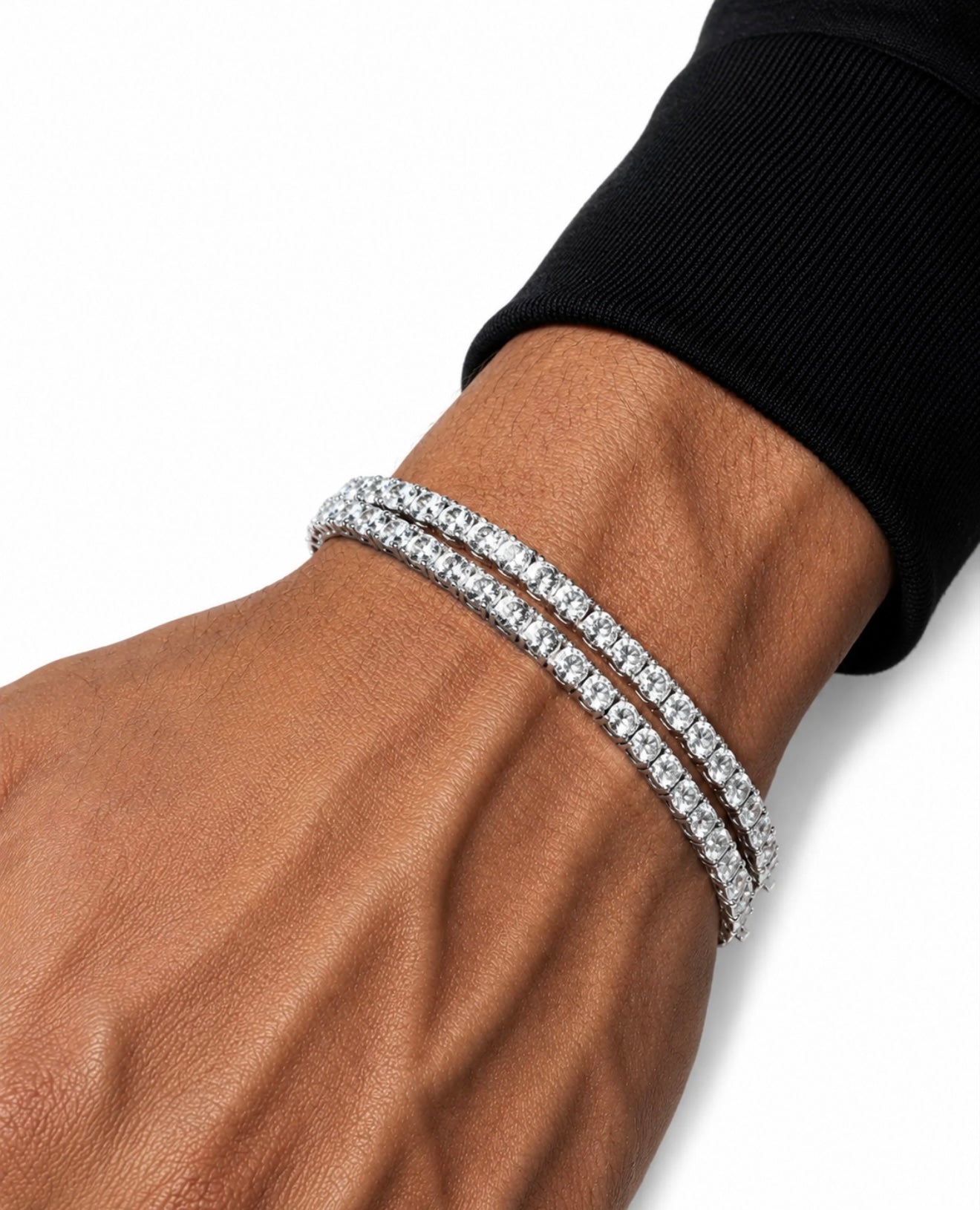 GLACIALE TENNIS BRACELET – 8CT FL-IF/HCD DIAMONDS, 925 SILVER & 18K VERMEIL