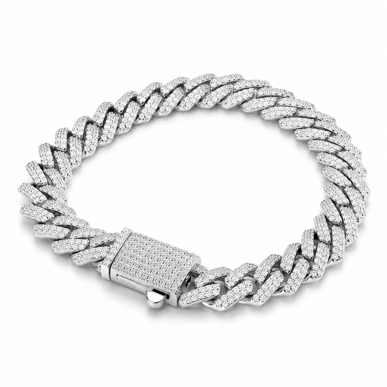 GELATI GLACIAL Miami Link Cuban Necklace – CB/DVVS1 Moissanite| Titanium |18K Vermeil