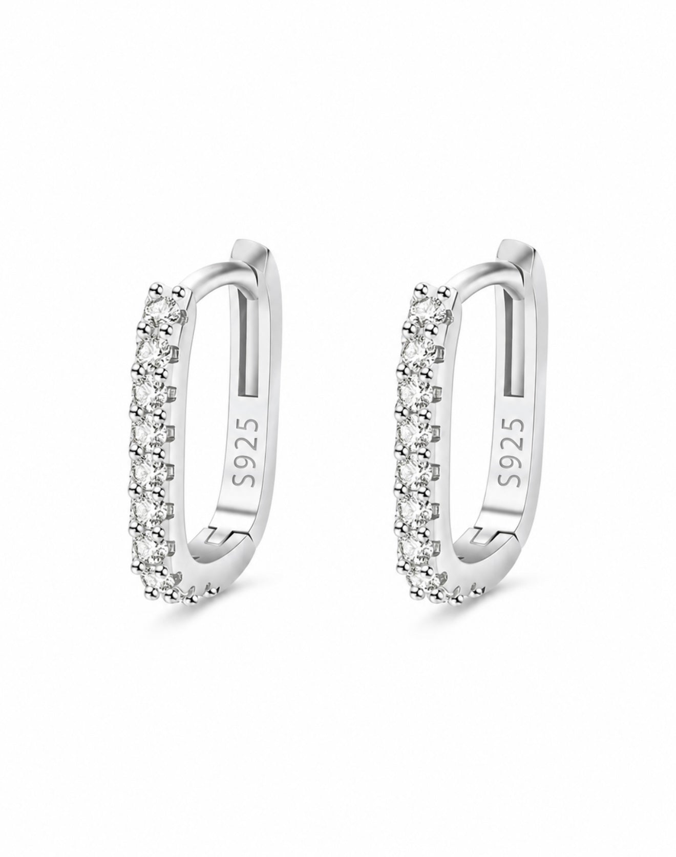 GELATI’S VVS1 MOISSANITE DIAMOND CARABINE EARRINGS IN 925 STERLING SILVER & 18K VERMEIL GOLD ACCENTS