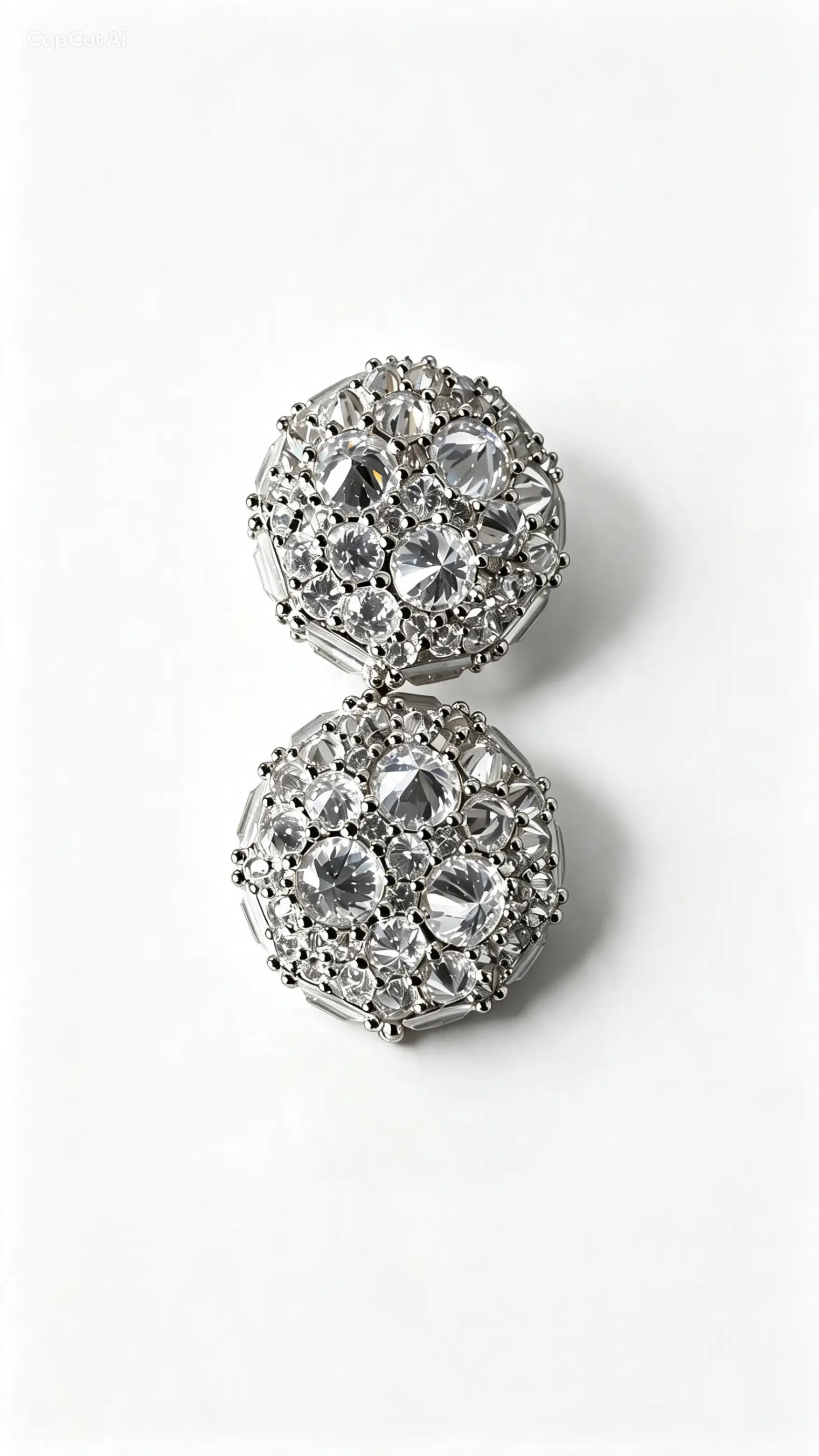 GELATI LIMITED | V2 BAGUETTE SPIKED DIAMONDS METEORIC EARRINGS |FL-IF LAB MOISSANITE | 925 Silver | 18K Vermeil