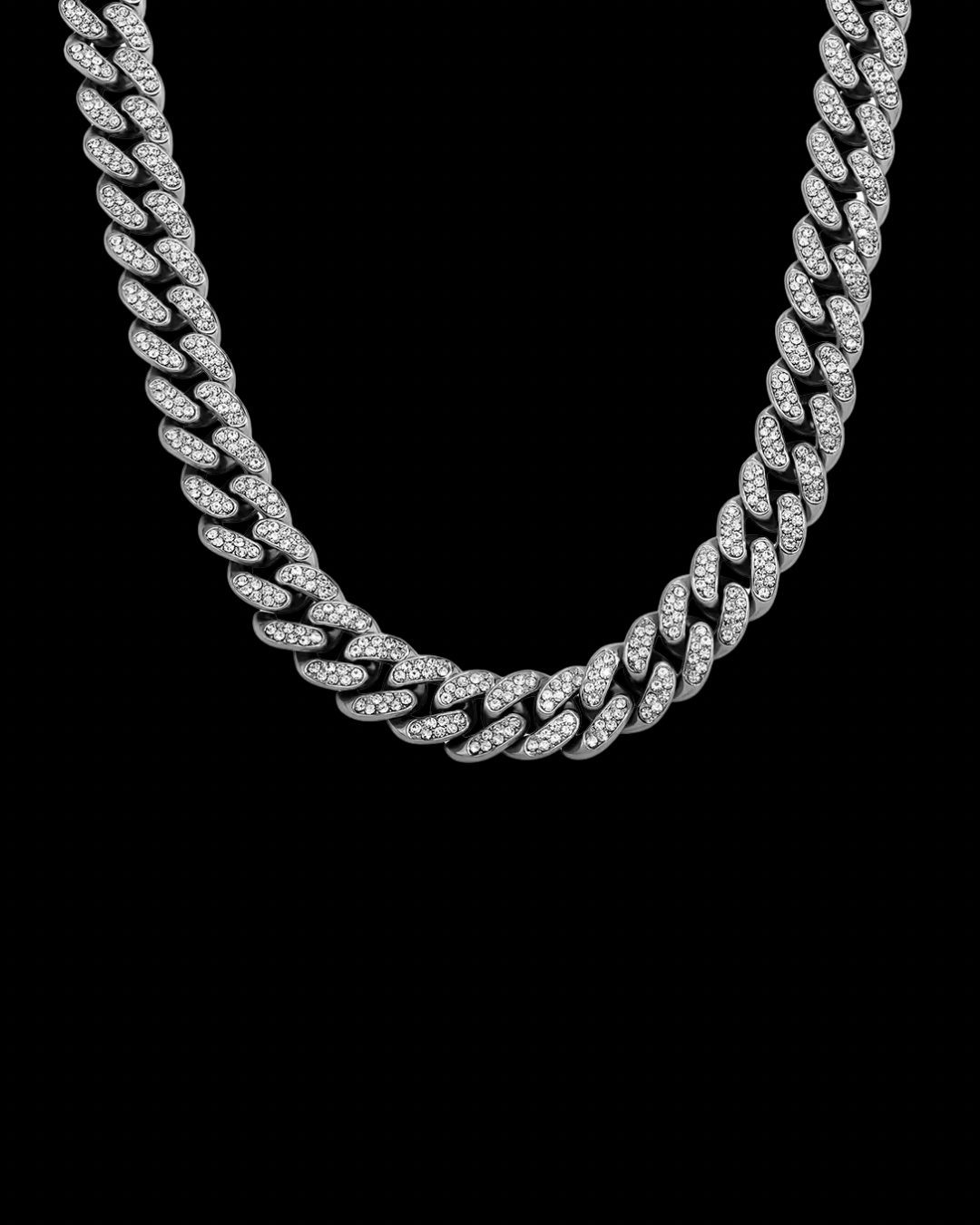 Gelati's Remedio Carbon Diamonds Miami Curb Cuban Necklace in Solid Titanium & 18k Vermeil Gold
