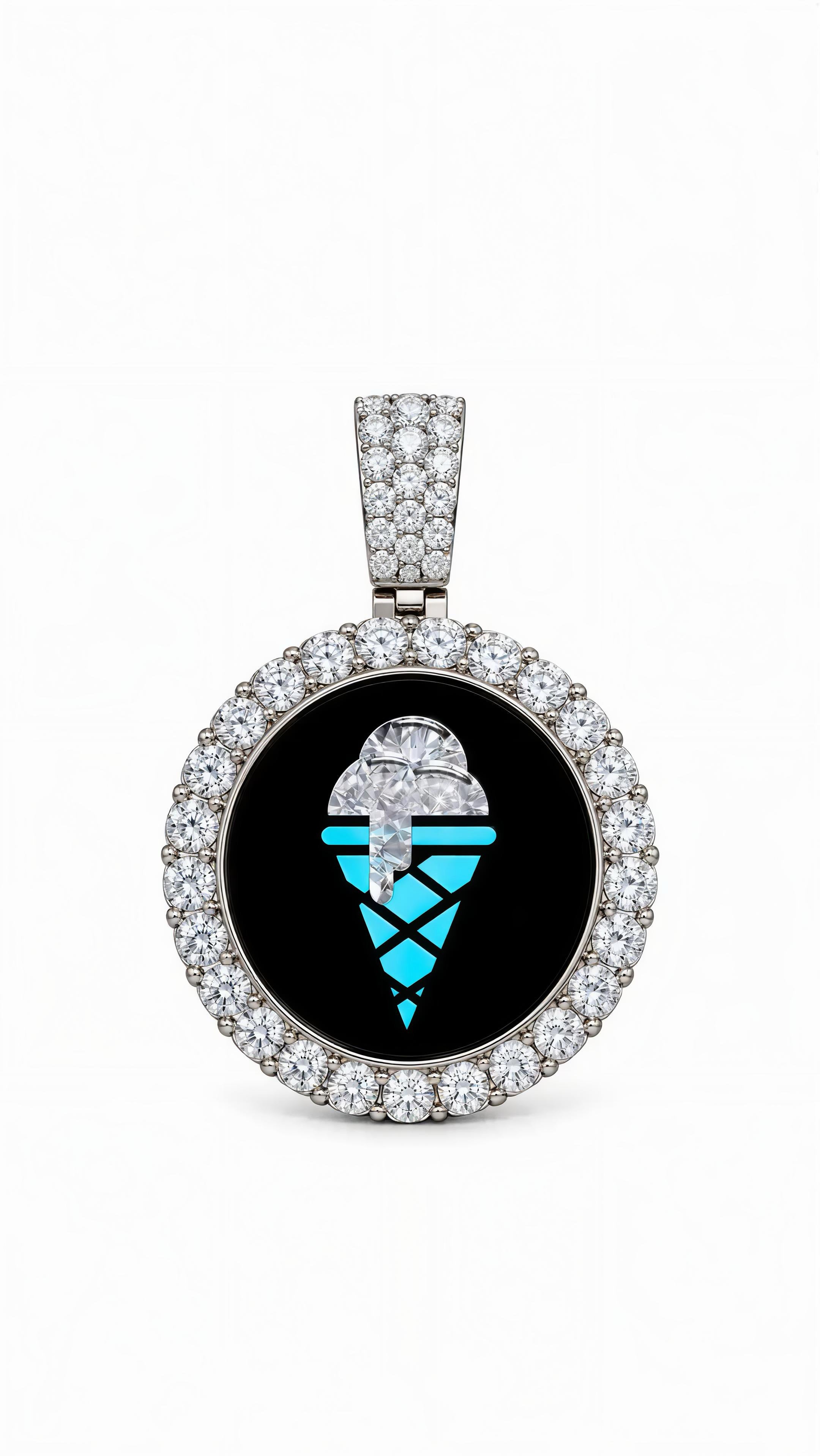 BIG POINTER CUSTOM MEMORIAL DIAMOND PHOTO PENDANT | FL-IF LAB MOISSANITE | TITANSTEEL | 18K VERMEIL GOLD