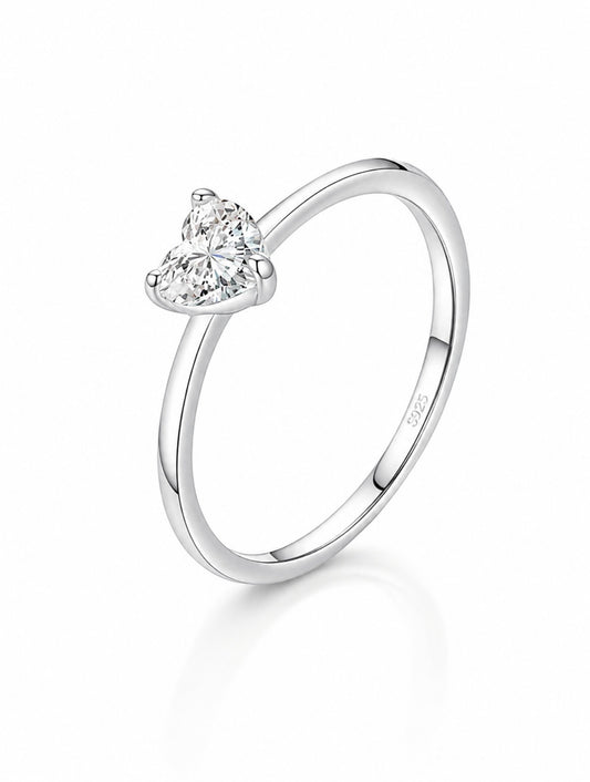 CUORE DI GHIACCIO RING – VVS1 MOISSANITE, 925 SILVER & 18K VERMEIL