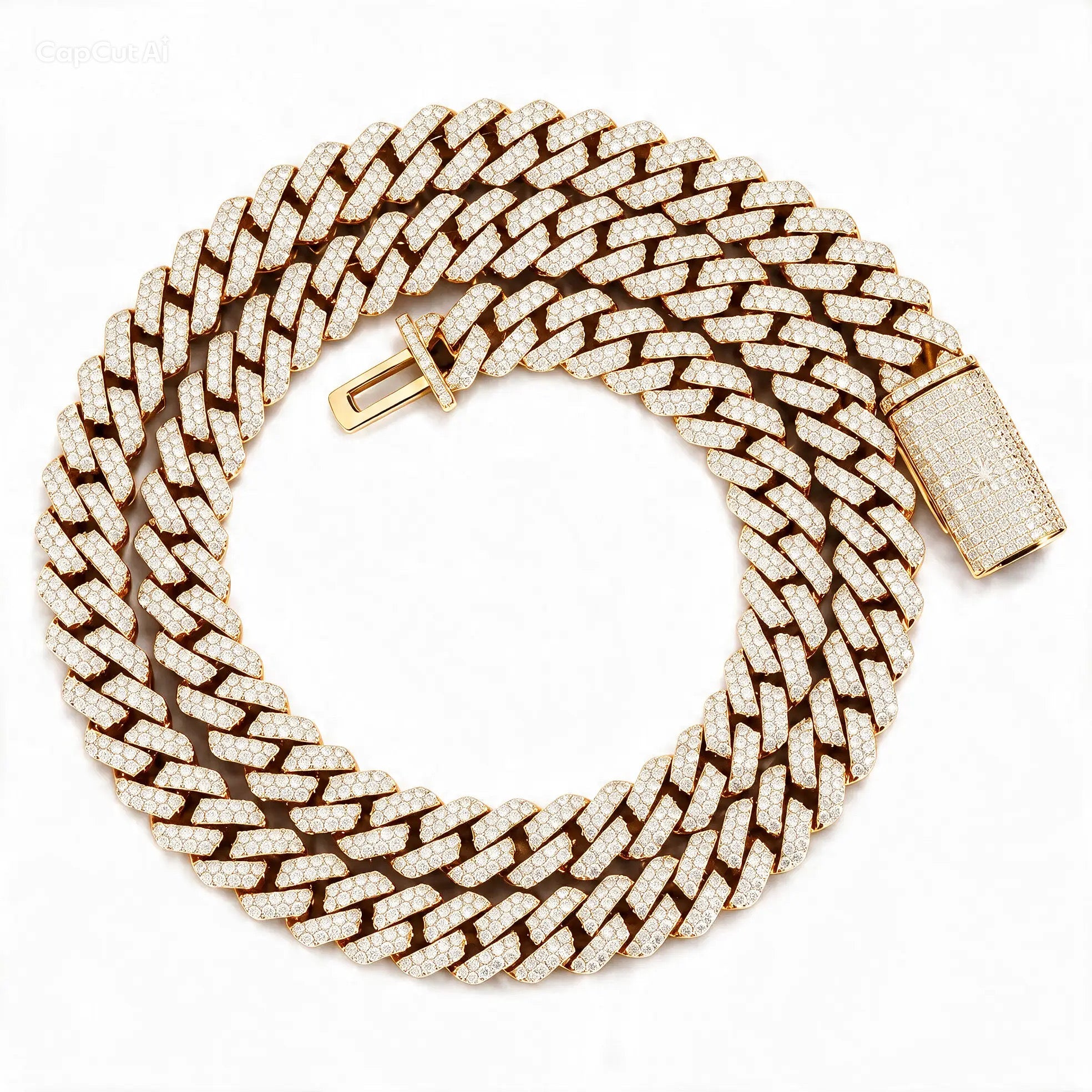 Gelati Ascension Miami Cuban Link | FL-IF Flawless D-Color Moissanite Diamonds|925 Silver & 18K Vermeil