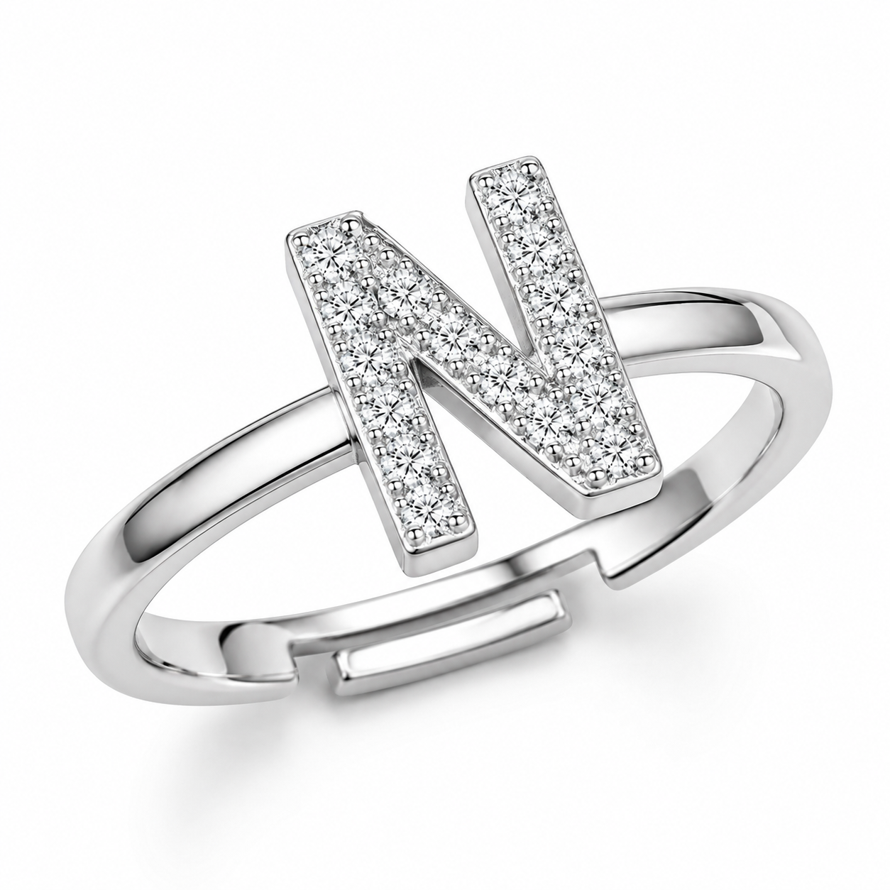 GELATI™ CUSTOM INITIAL DIAMOND RING | SOLID 925 SILVER & 18K VERMEIL GOLD