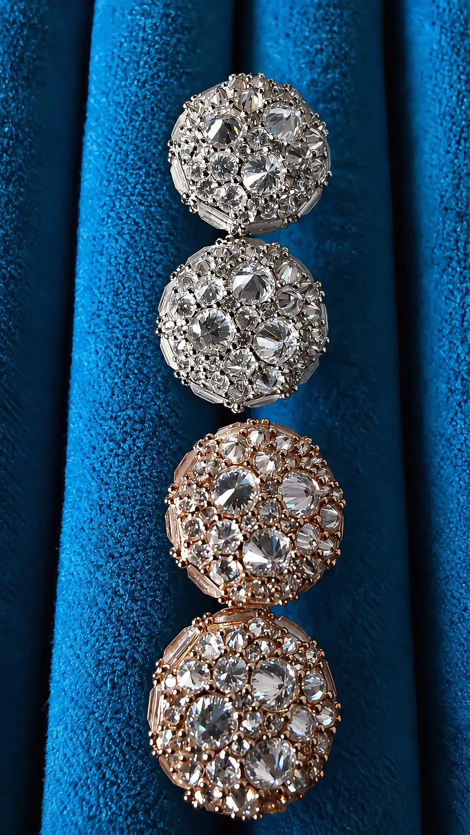 GELATI LIMITED | V2 BAGUETTE SPIKED DIAMONDS METEORIC EARRINGS |FL-IF LAB MOISSANITE | 925 Silver | 18K Vermeil