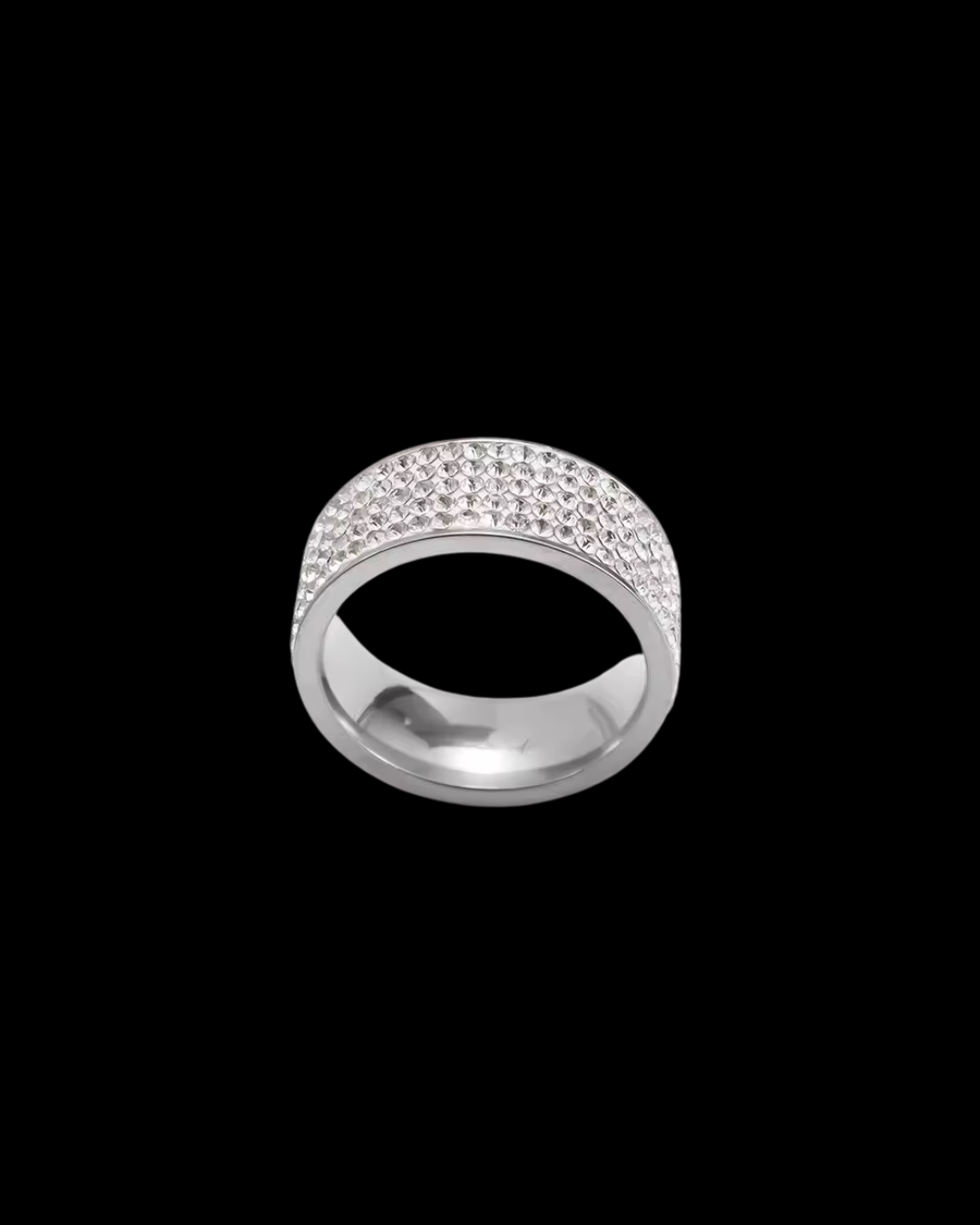 Gelati's 6MM Multi Layer Carbon Diamonds Titanium & Vermeil 18k Layers Ring