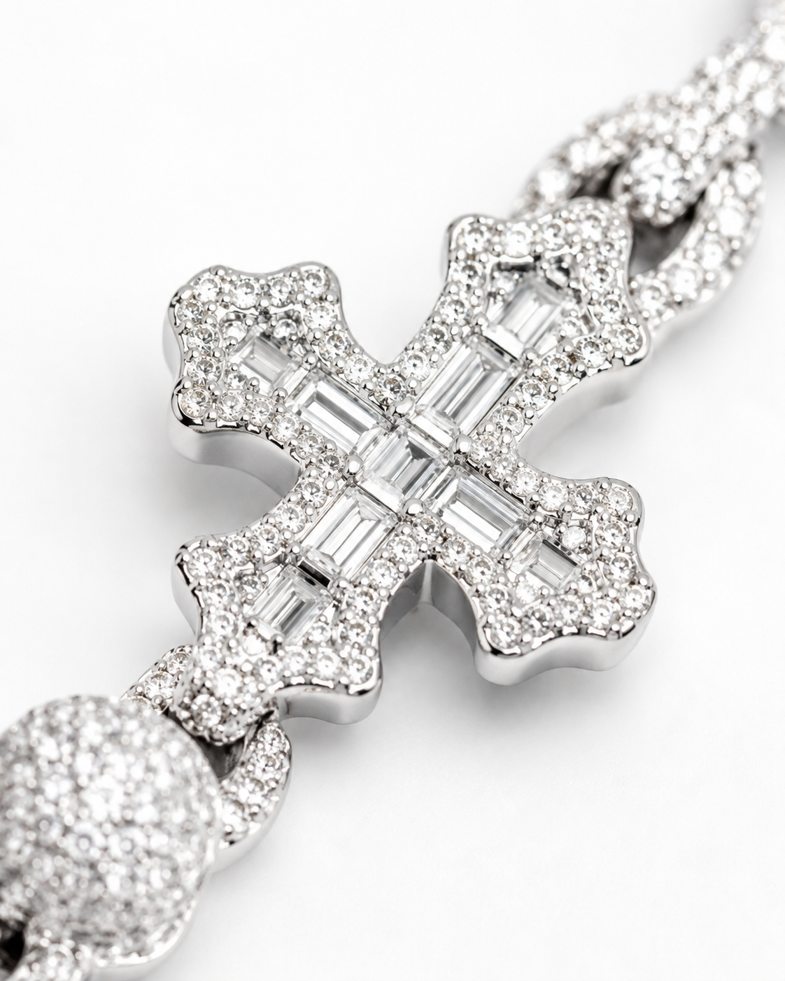 Fallen Cross Beads Keychain – Titanium & 14K Vermeil