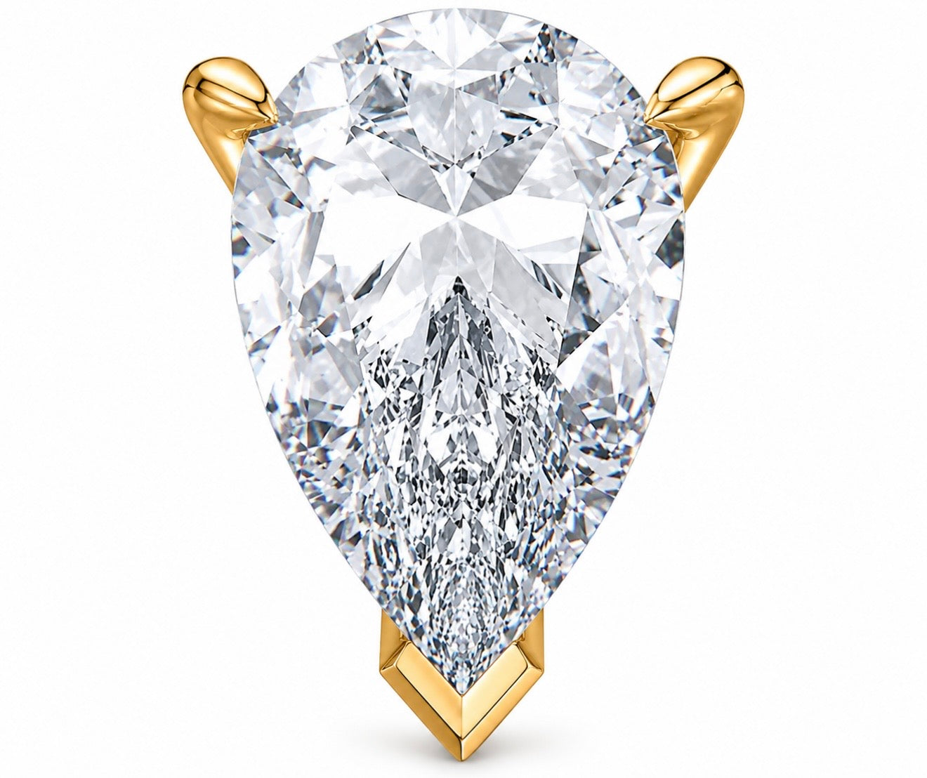 TEARS OF ICE PEAR CUT 1.5 CTW DIAMOND EARRINGS – 925 SILVER & 18K VERMEIL