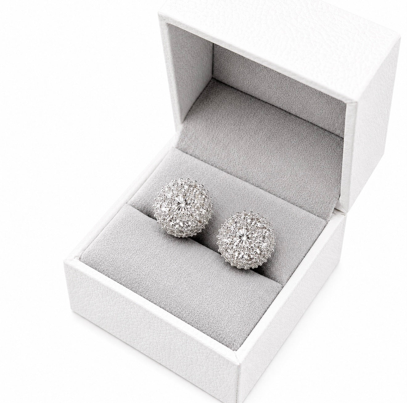 GELATI LIMITED | SPIKED DIAMONDS METEORIC EARRINGS - FL-IF LAB MOISSANITE DIAMONDS - 925