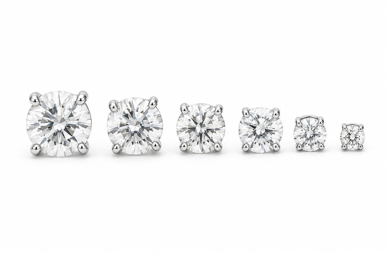 GELATI’S VVS1 MOISSANITE DIAMOND “ICE LOCK” EARRINGS WITH 18K VERMEIL GOLD INSERTS
