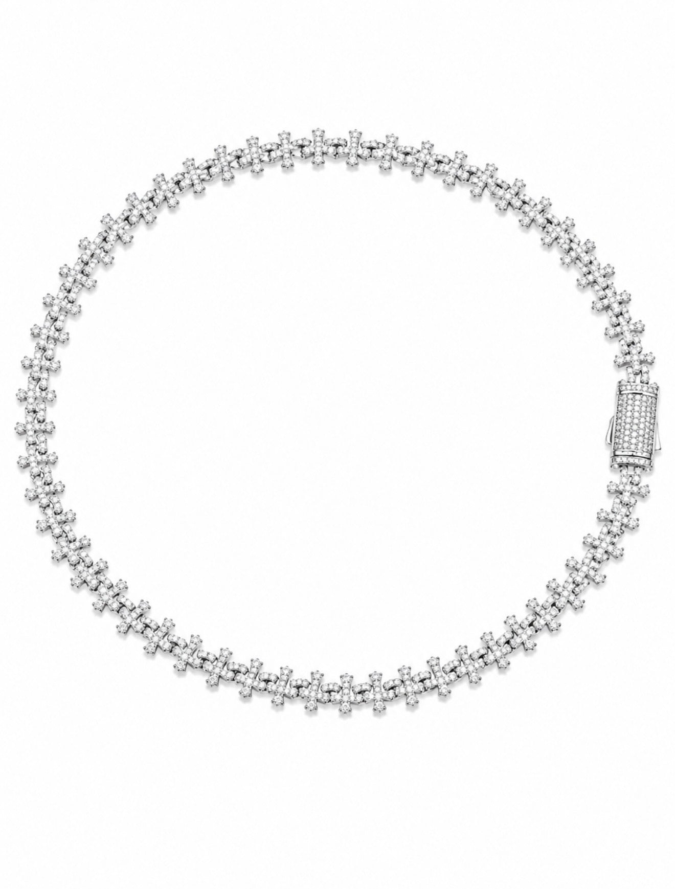 DOUBLE CROSS BRACELET – HCD Diamonds, TITANIUM & 18K VERMEIL
