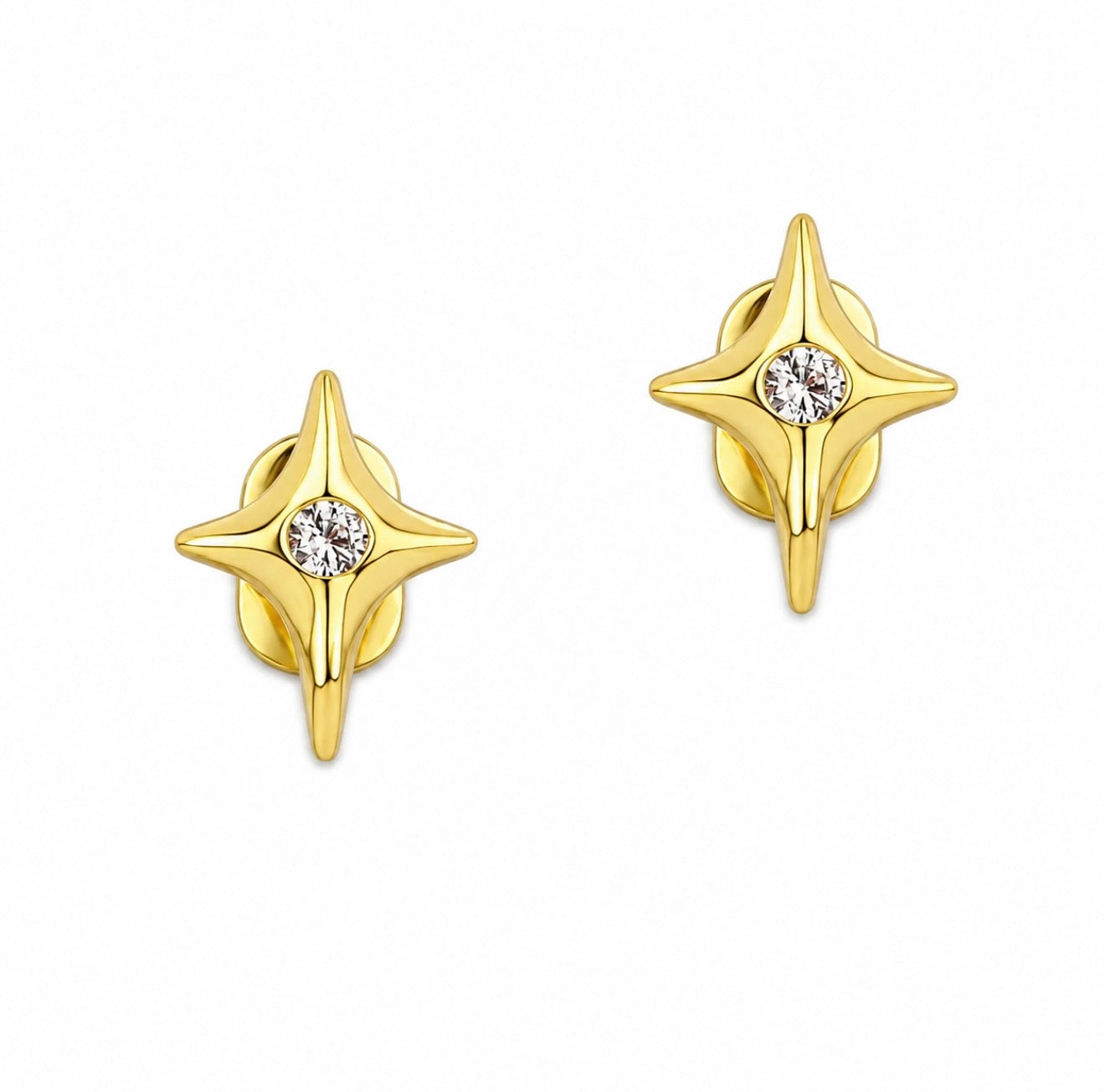 GELATI GRILLZ “DEATHSTAR” STEEL DIAMOND TOOTHCAP SPACER + 18K VERMEIL GOLD INSERTS