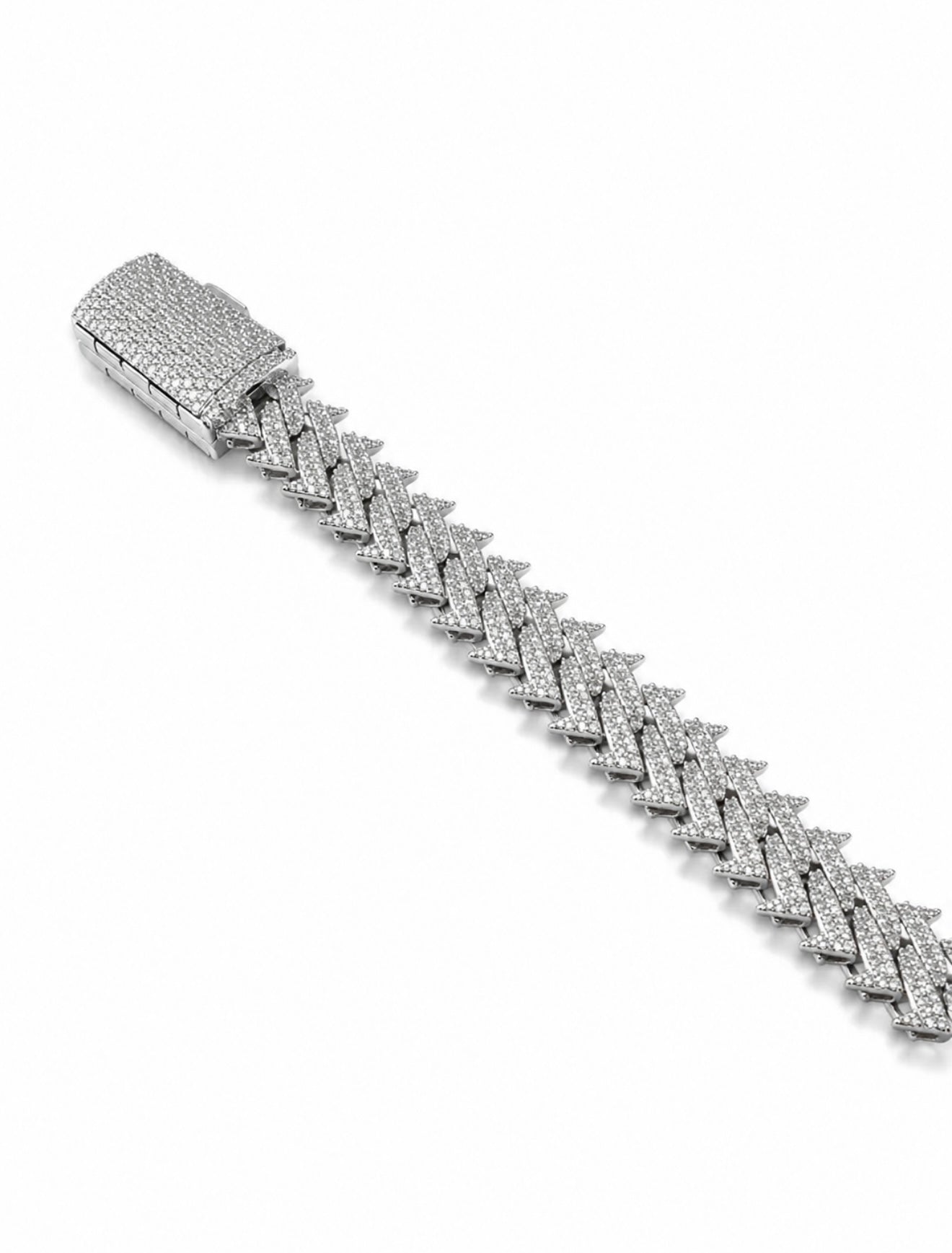 LA PUNIZIONE SPIKED BRACELET – FL-IF MOISSANITE, 925 SILVER & 18K VERMEIL
