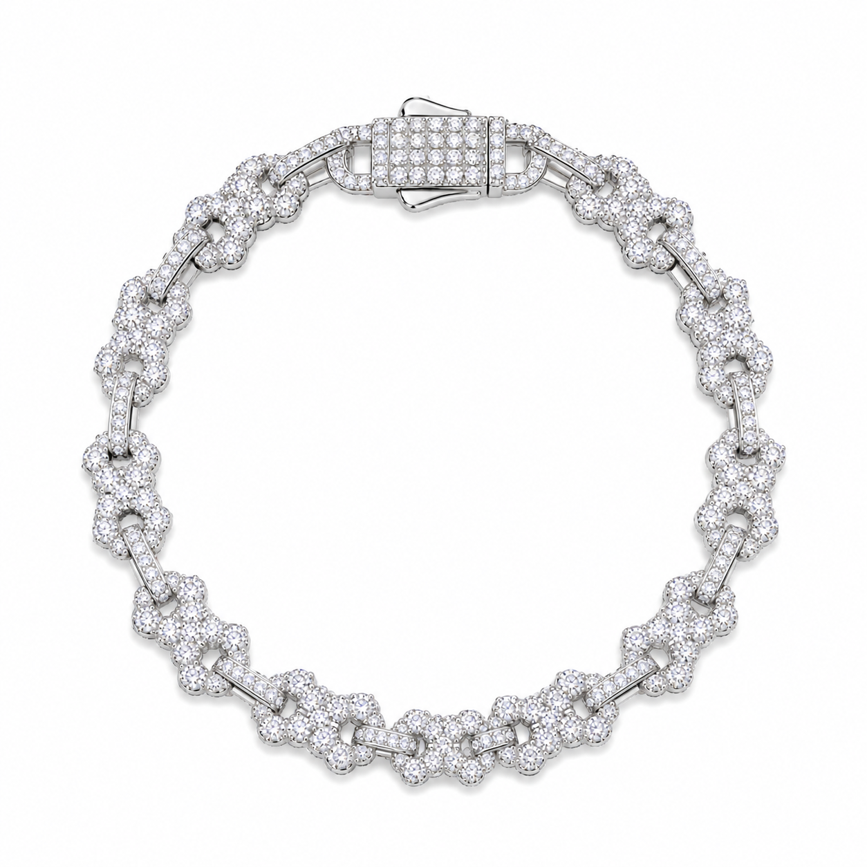 LIMITLESS INFINITY LINK BRACELET – FL–IF MOISSANITE, 925 SILVER & 18K VERMEIL