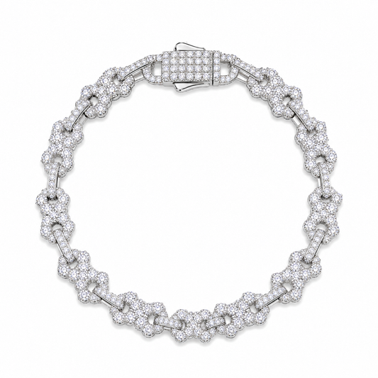 LIMITLESS INFINITY LINK BRACELET – FL–IF MOISSANITE, 925 SILVER & 18K VERMEIL