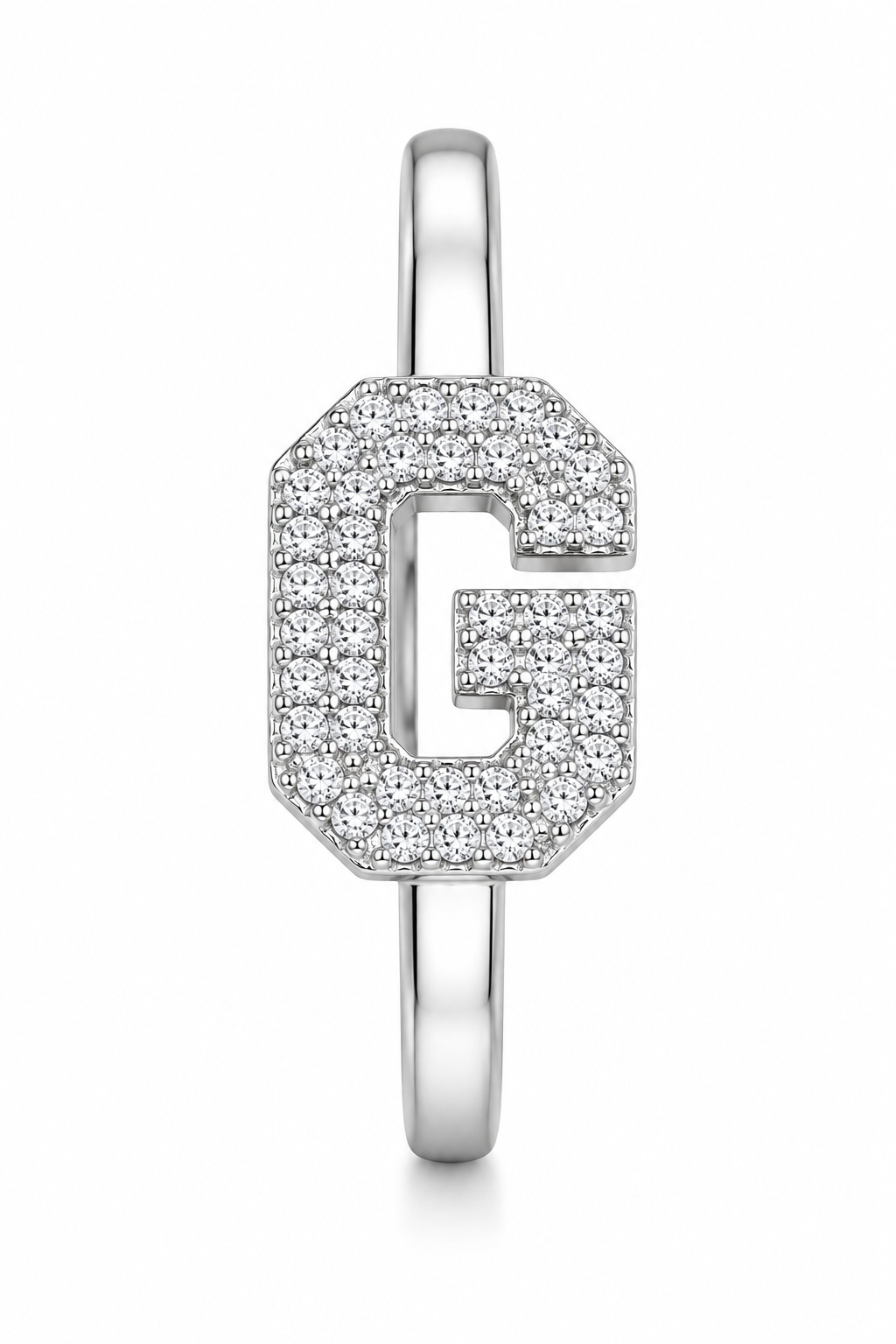 GELATI™ CUSTOM INITIAL DIAMOND RING | SOLID 925 SILVER & 18K VERMEIL GOLD