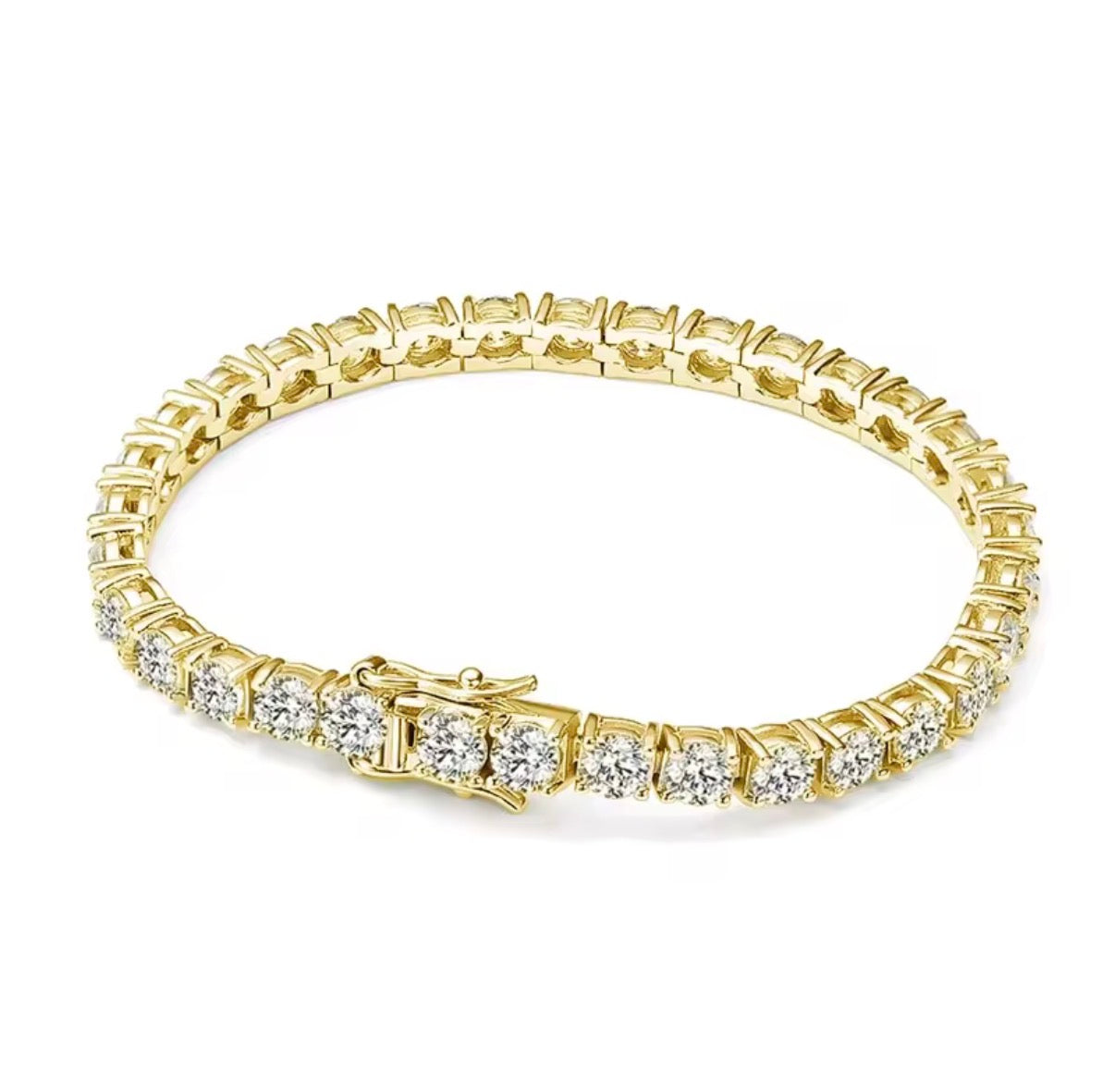 GLACIALE TENNIS BRACELET – 8CT FL-IF/HCD DIAMONDS, 925 SILVER & 18K VERMEIL