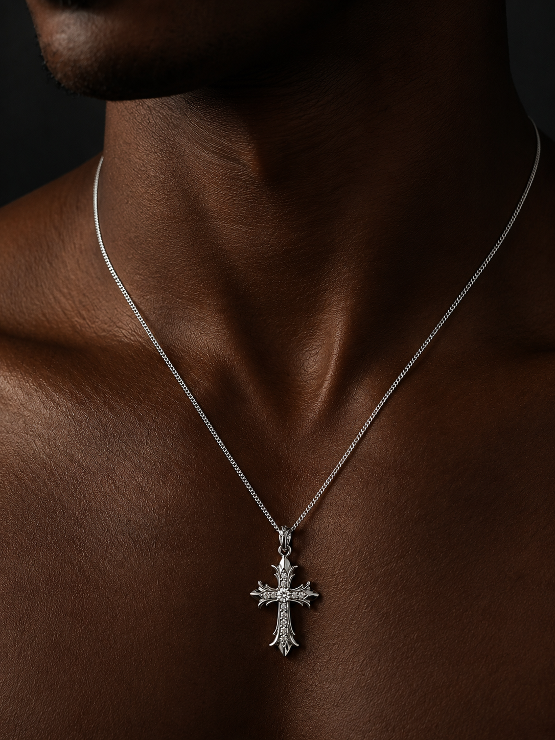 Chrome Diamond Cross™ — FL-IF Moissanite 925 Silver |18k Vermeil  Pendant + Chain Included