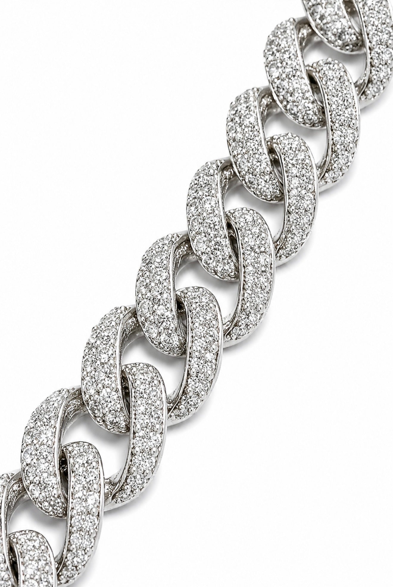 NOVA MIAMI PRONG CUBAN CHAIN – 20CT FL–IF MOISSANITE, 925 SILVER & 18K VERMEIL