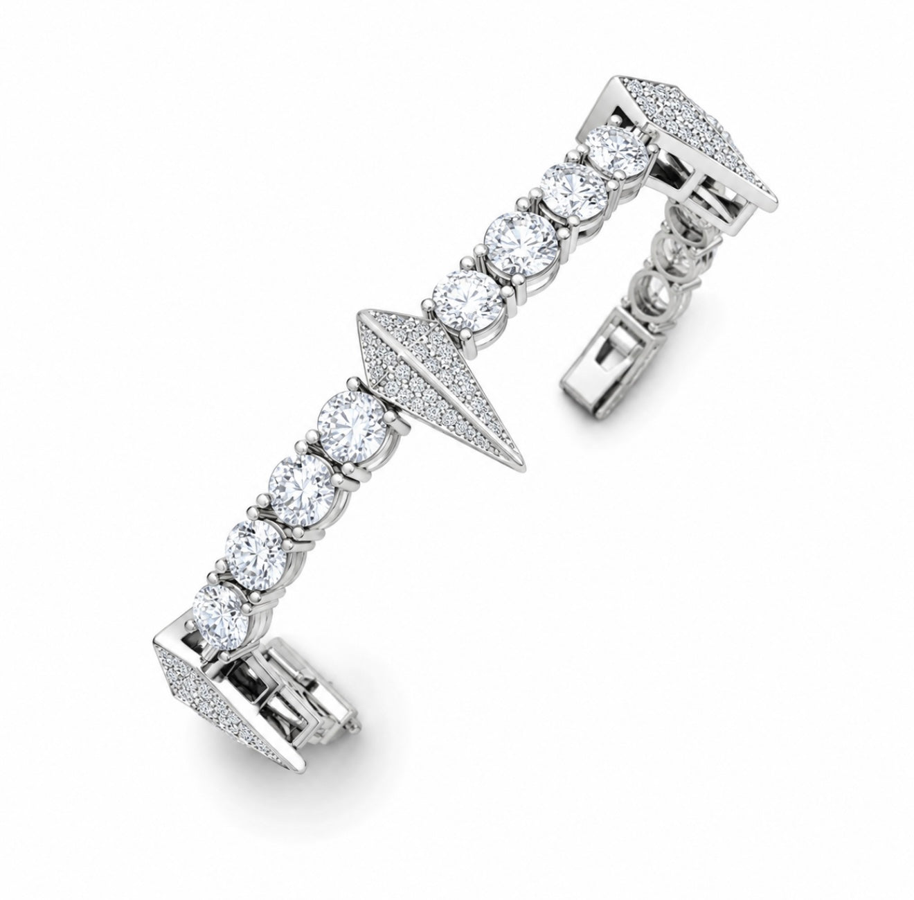 GELATI’S BESPOKE “ICE SPIKE” HYBRID LOCK TITANIUM NECKLACE / BRACELET + 18K VERMEIL GOLD INSERTS