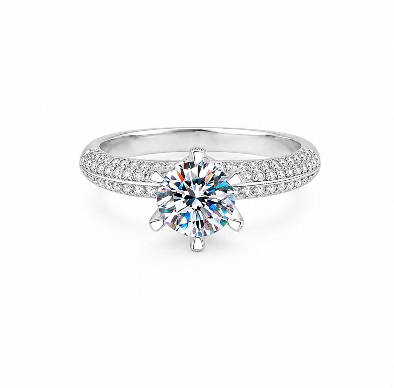 GELATI’S PROMISE DIAMOND RING IN SOLID 925 SILVER & 18 VERMEIL GOLD INSERTS